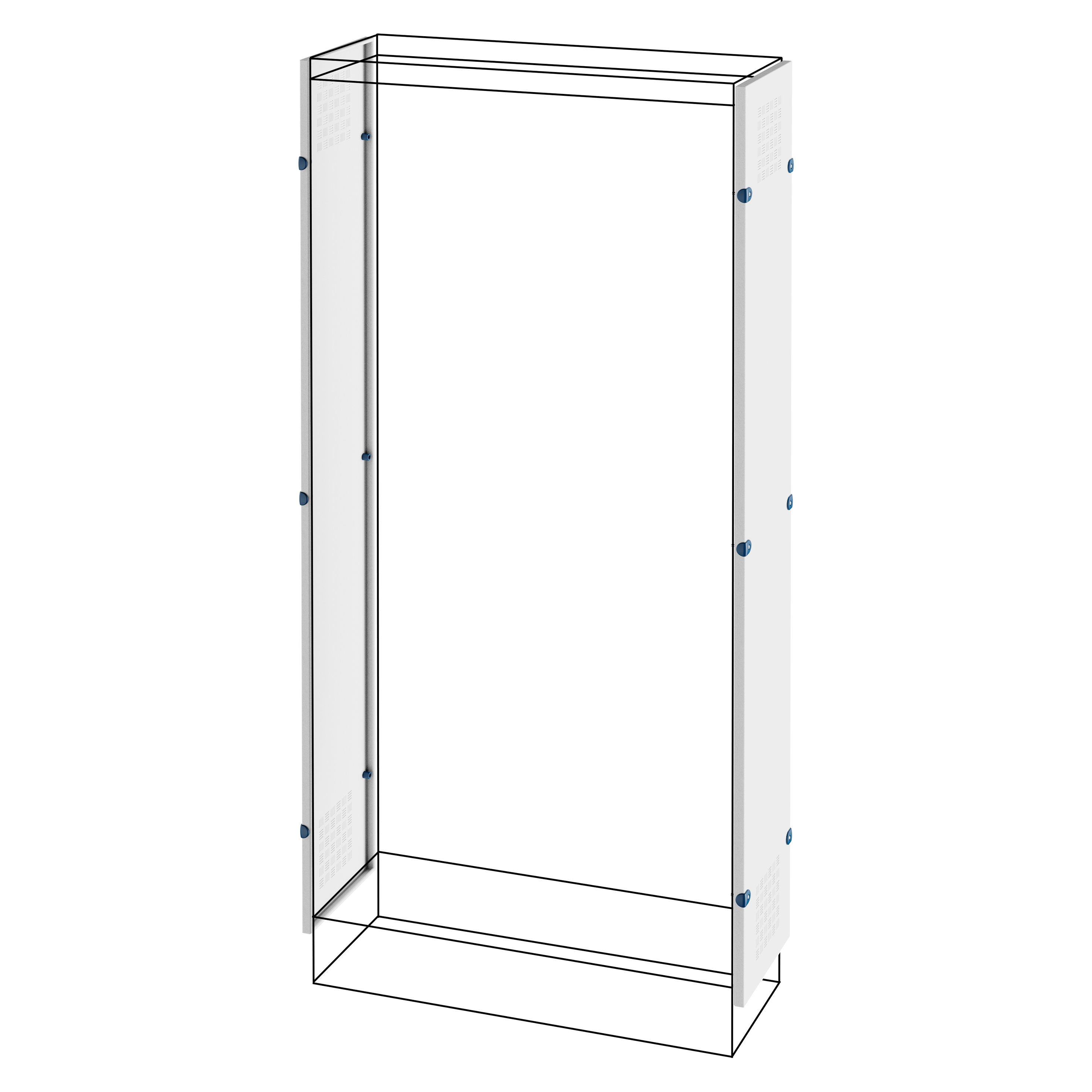 GEWISS - GEWGWD3219 COPPIA DI PANNELLI LATERALI AREATI - QUADRO DA PAVIMENTO - QDX 630 H - 1800x400MM