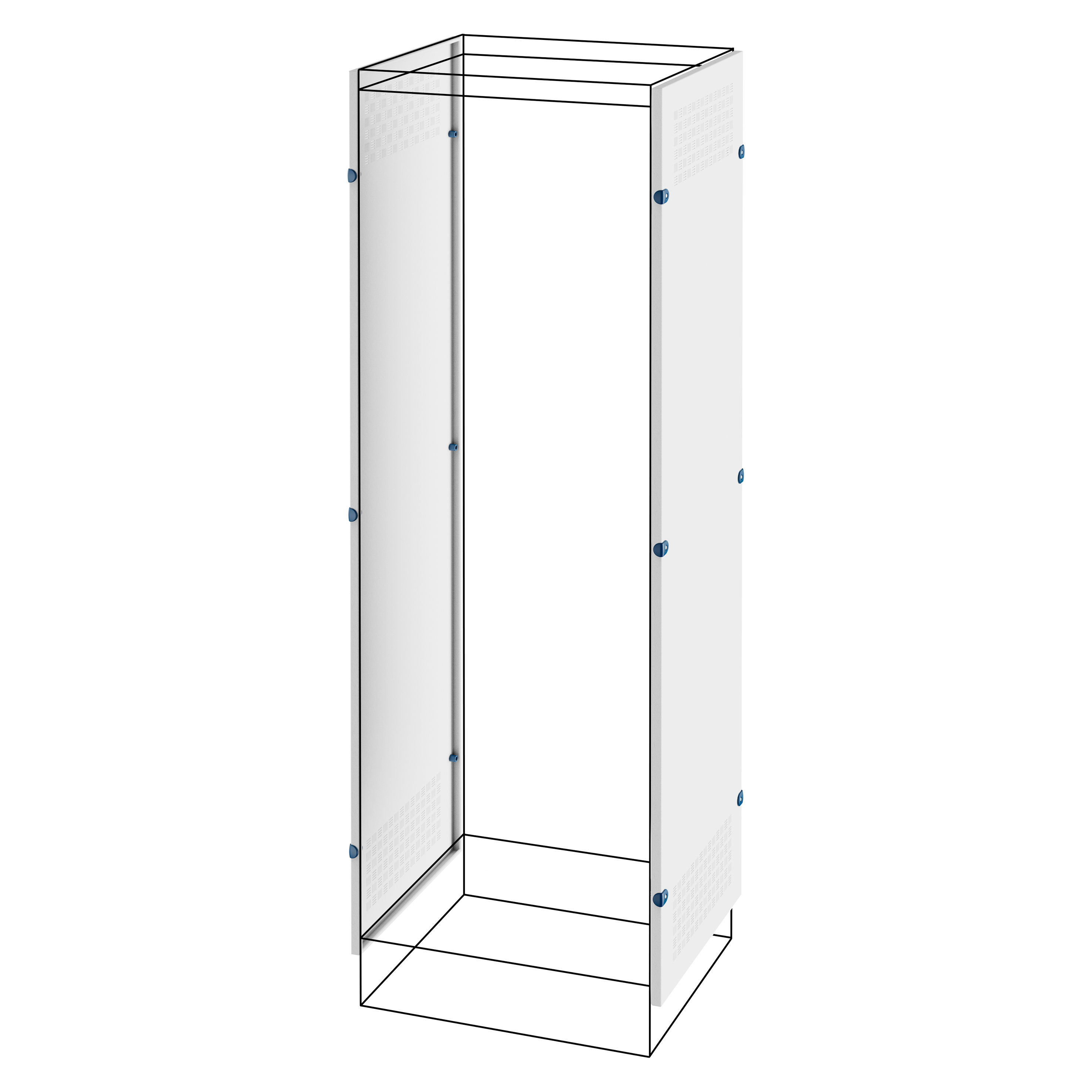 GEWISS - GEWGWD3221 COPPIA DI PANNELLI LATERALI AREATI - ARMADIO DA PAVIMENTO - QDX 1600 H - 1800x600MM