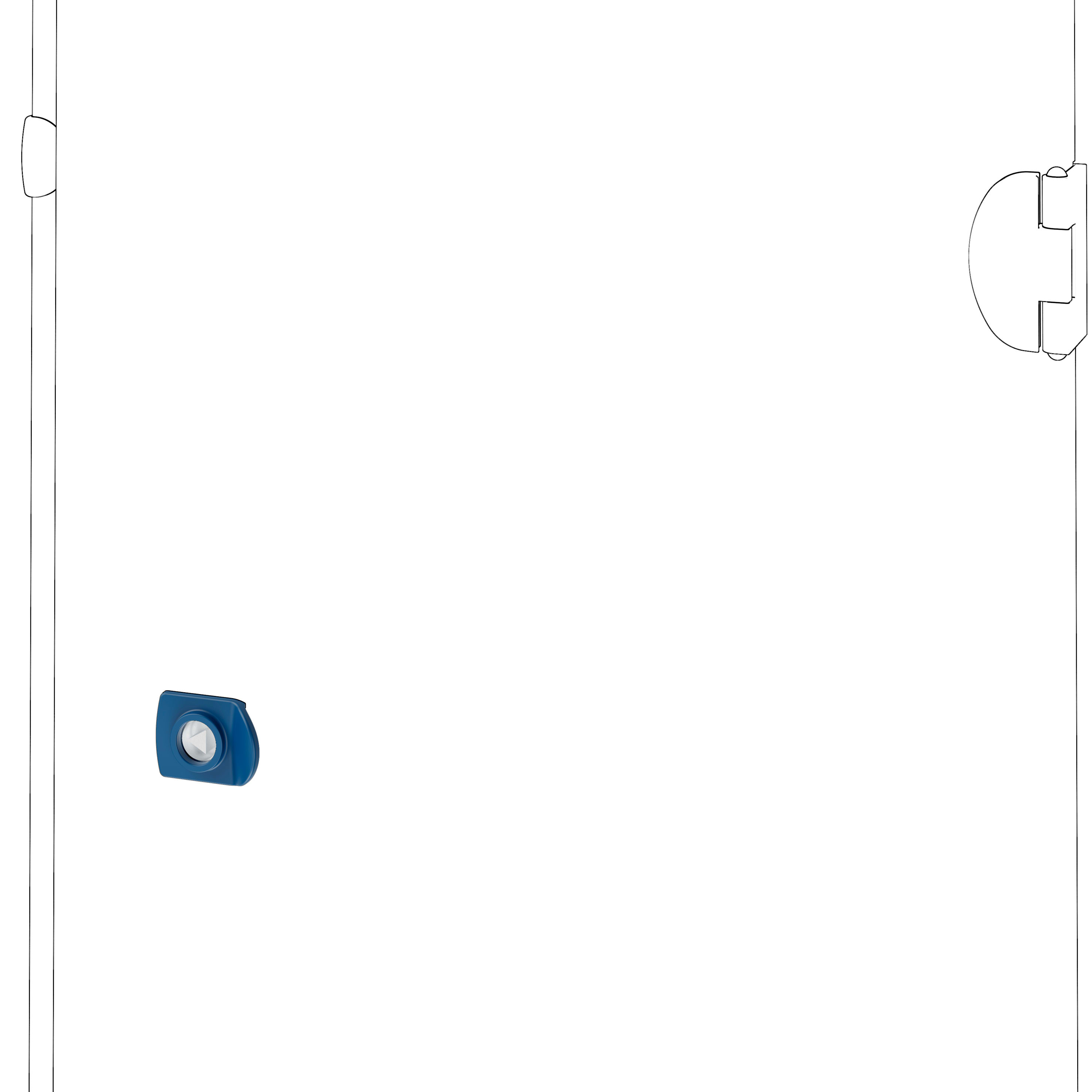 GEWISS - GEWGWD3435 SERRATURA DI RICAMBIO - QUADRO DA PARETE - QDX 630 H - PORTA VANO AFFIANCATO