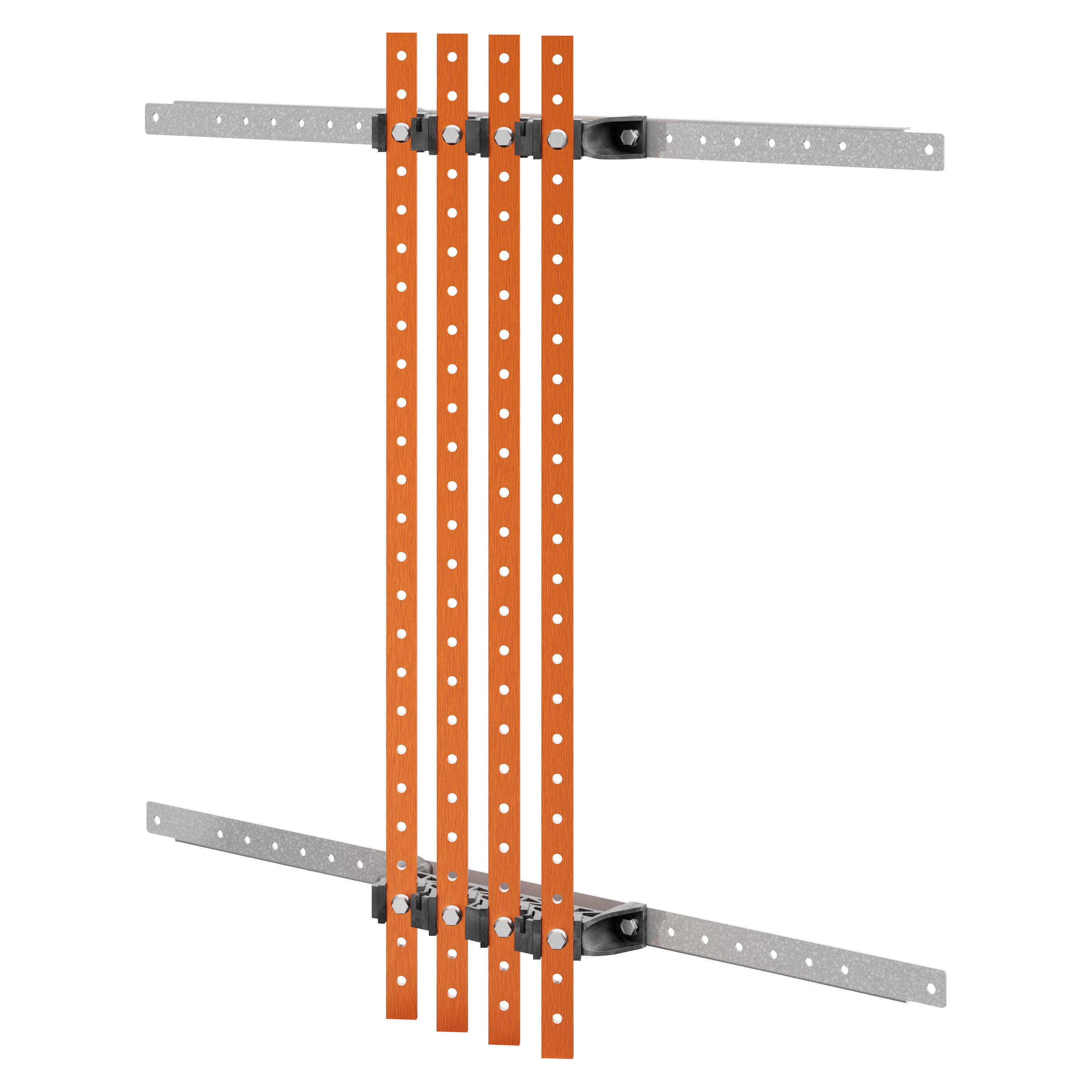 GEWISS - GEWGWD3736 COPPIA DI PORTABARRE - PER BARRE PIATTE 20x5-30x5 - 250-400A - PER STRUTTURE 800 - VANO AFFIANCATO ESTERNO - PER QDX 1600H