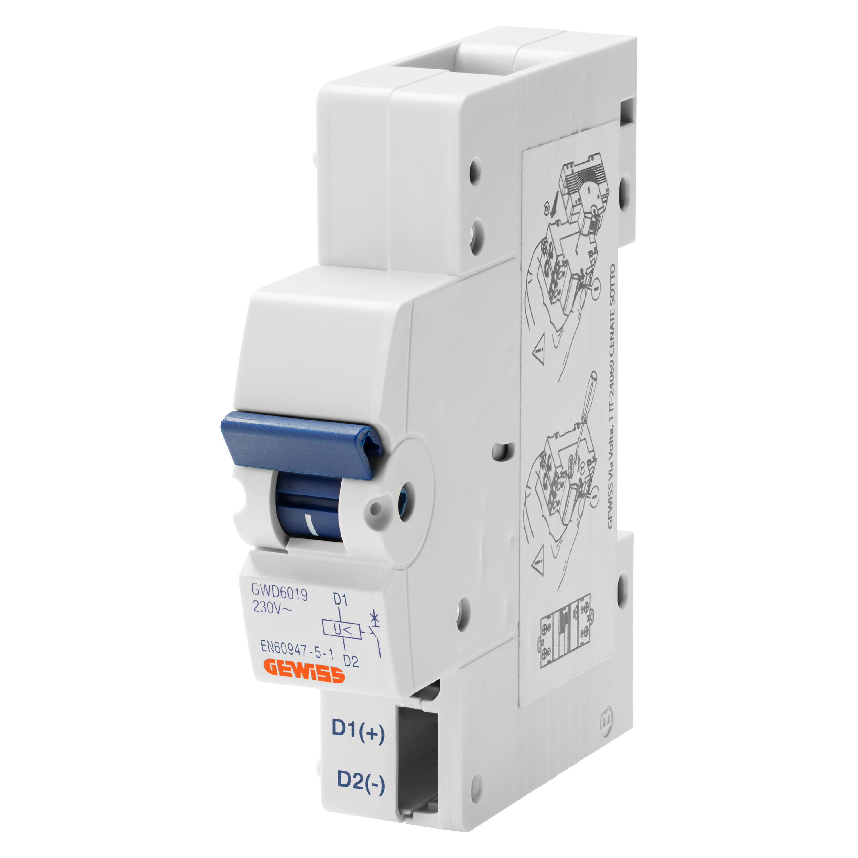 GEWISS - GEWGWD6021 SGANCIATORE DI MINIMA TENSIONE - SEZIONATORE ACCESSORIABILE - 48V - 1 MODULO