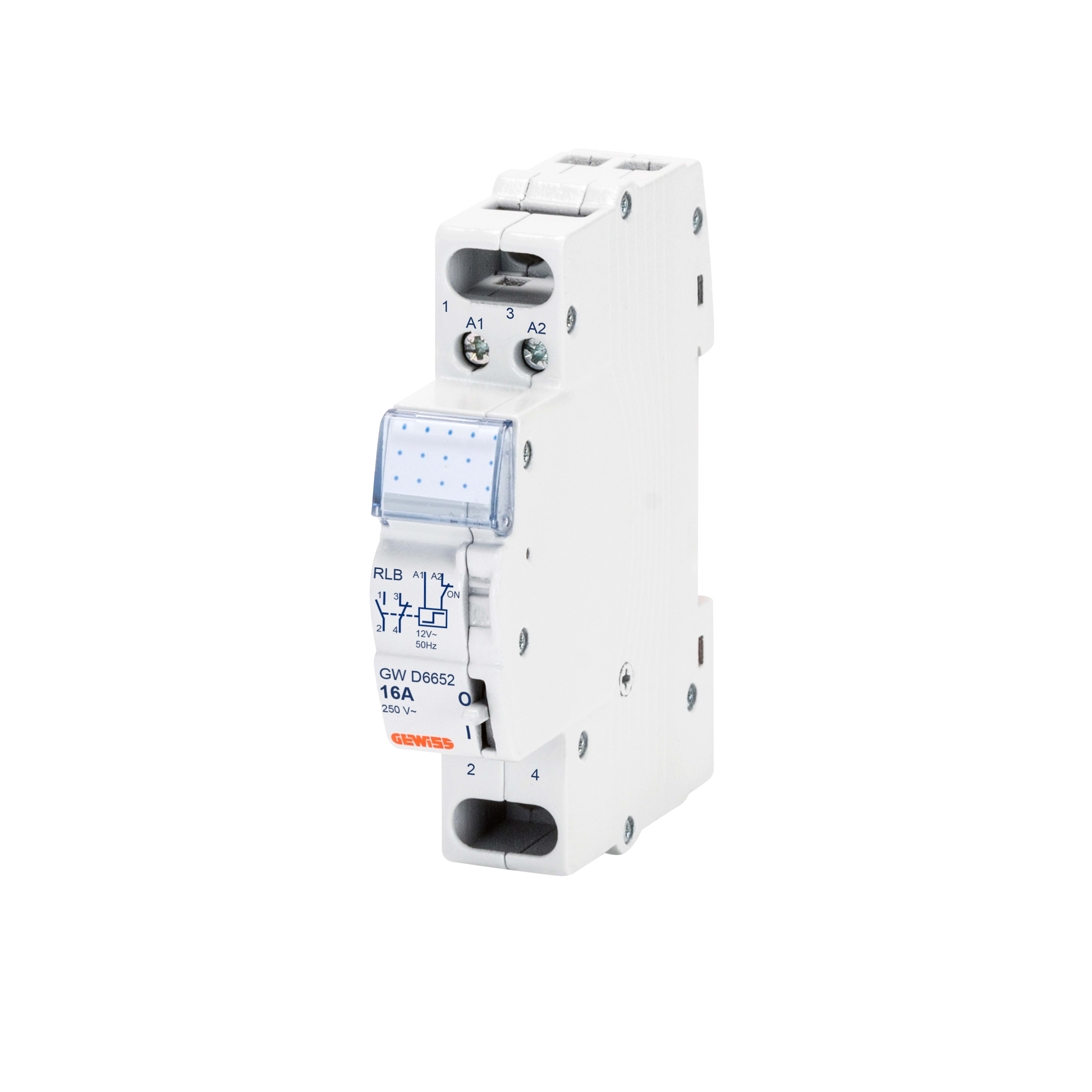 GEWISS - GEWGWD6647 RELE' PASSO-PASSO - 16A - 1 IN SCAMBIO 12V ac - 1 MODULO