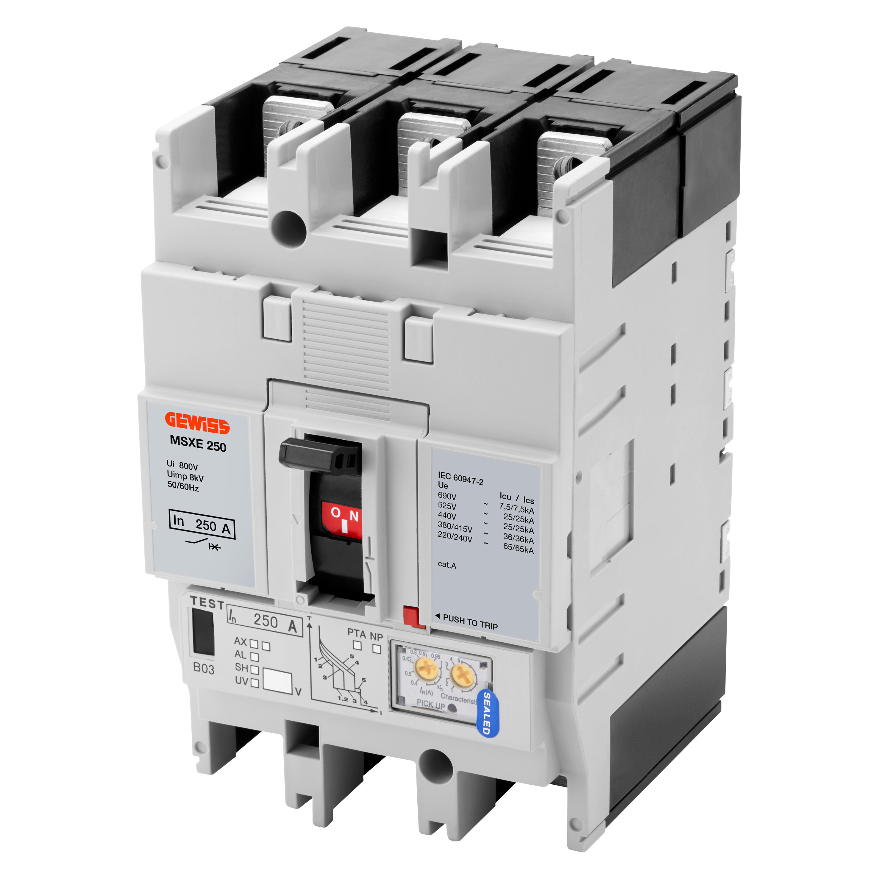 GEWISS - GEWGWD9508 MSXE 250 3P 250A 125kA LSI Term.FC