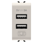 GEWISS - GEWGW13447 ALIMENTATORE USB A+A 5V 3A 1M NAT.BEIGE