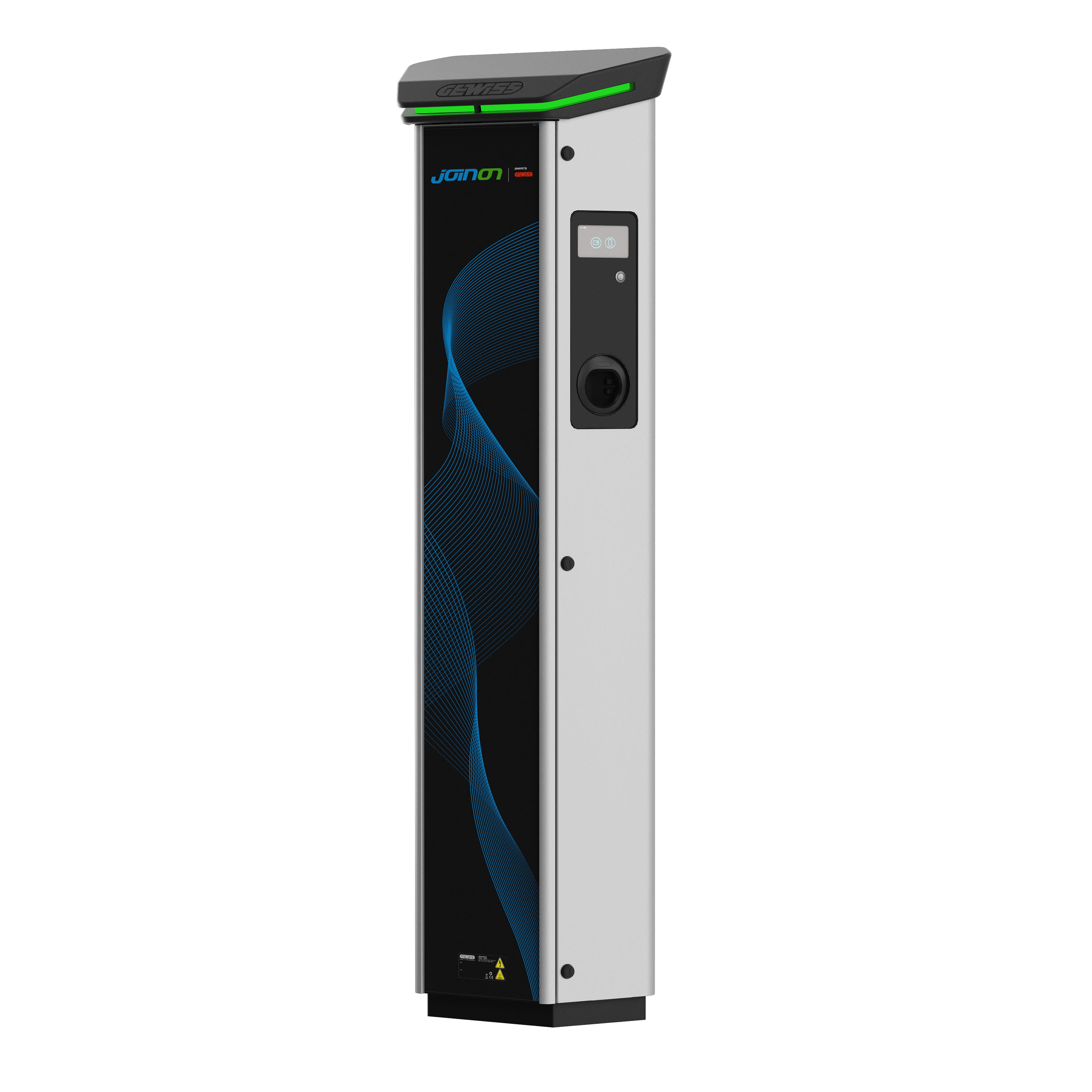 GEWISS - GEWGWJ1502T COLONNINA I-ON EVO - PRESA T2S - ACCESSO CONTROLLATO. M/S - WiFi + LAN - 7,4KW+7,4KW - RFID - DC LEAKAGE + MCB + RCD - MID
