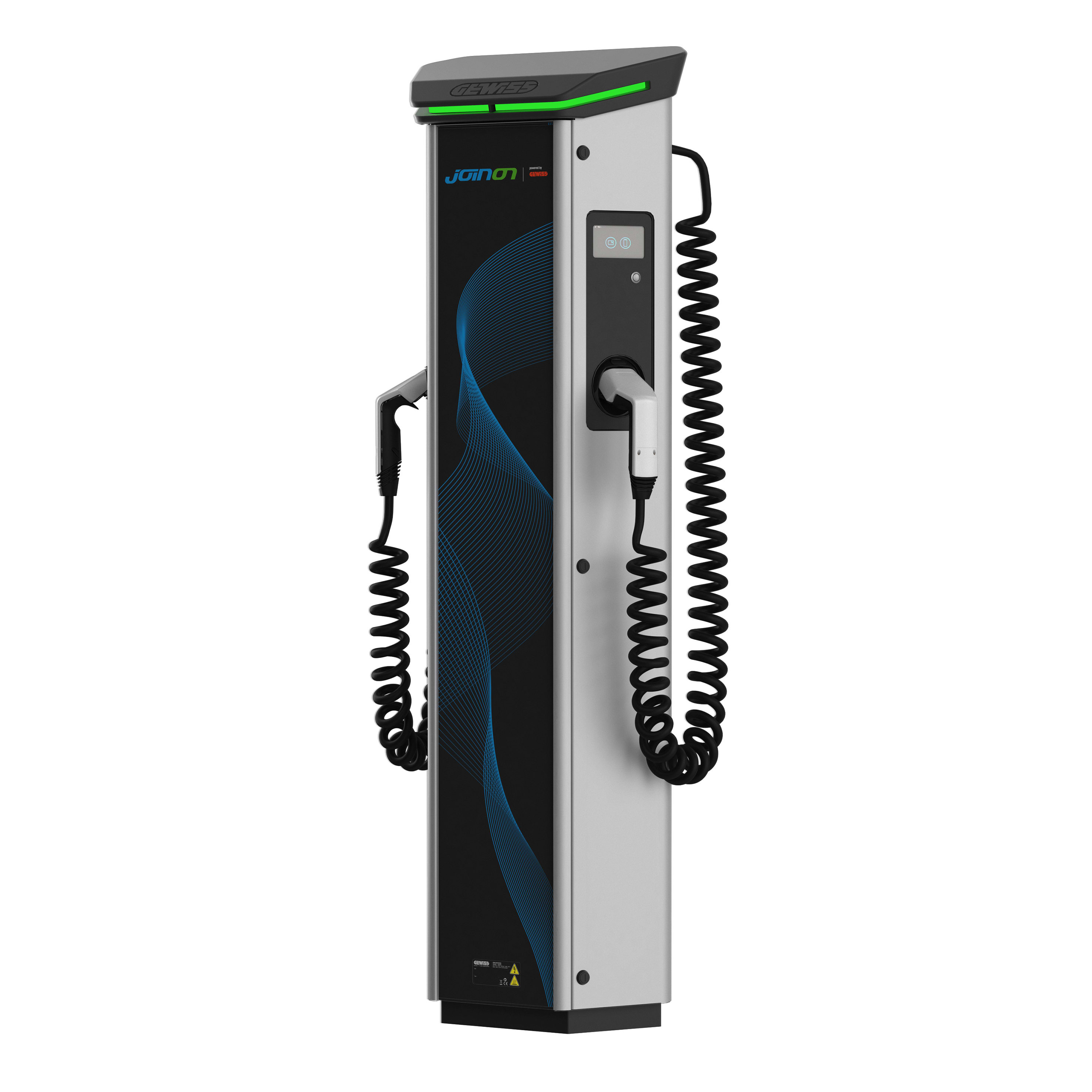 GEWISS - GEWGWJ1514T COLONNINA I-ON EVO - PRESA T2C - ACCESSO CONTROLLATO M/S - WiFi + LAN - 22KW+22KW - RFID - DC LEAKAGE + MCB + RCD - MID