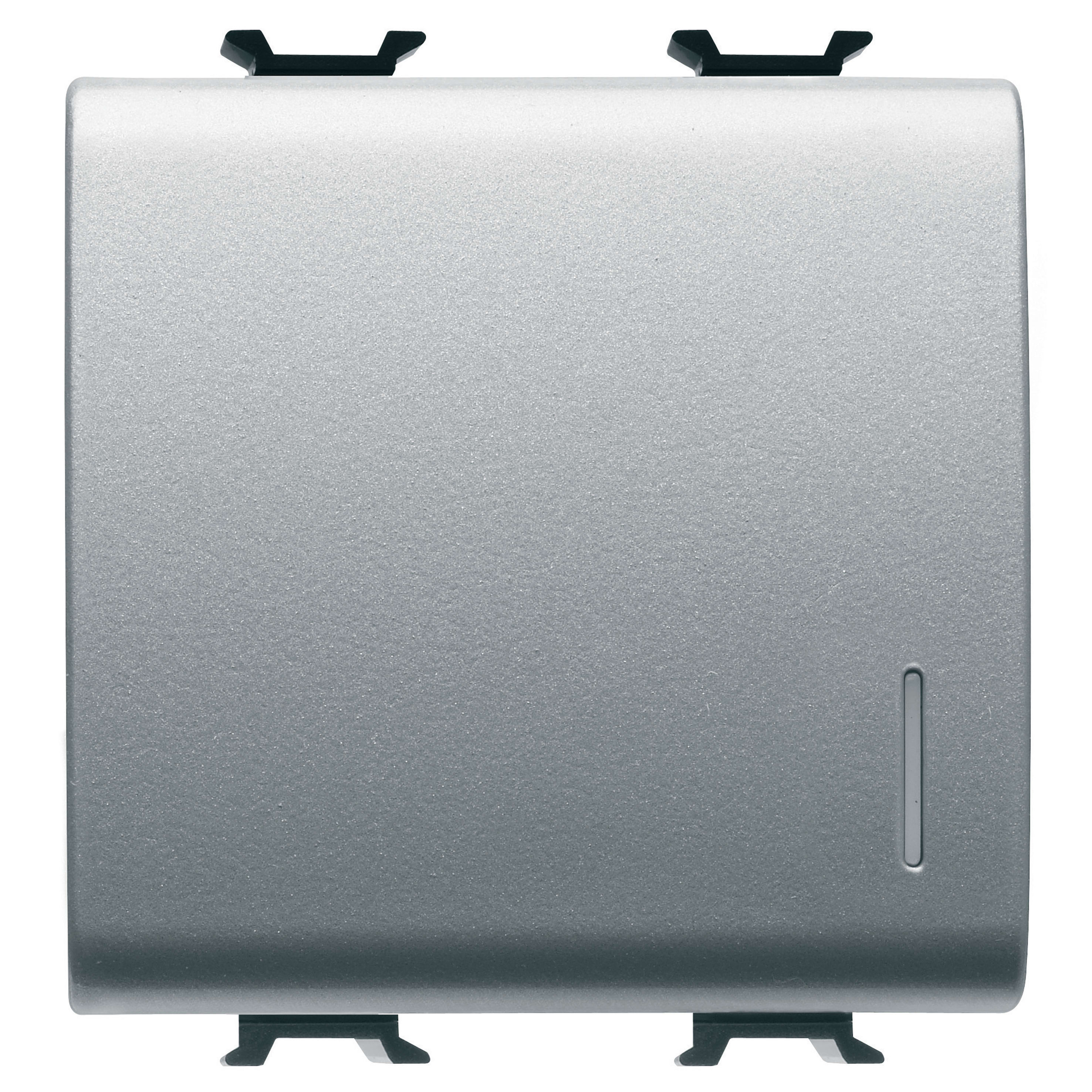 GEWISS - GEWGW14917 PULSANTE ELETTRONICO SOFT-CLICK - LUMINOSO - CON DIFFUSORE - PER INTERFACCE CONTATTI BUS - 1P NA PRIVO DI POTEN. - 2 MODULI - TITANIO - CHORUSMART