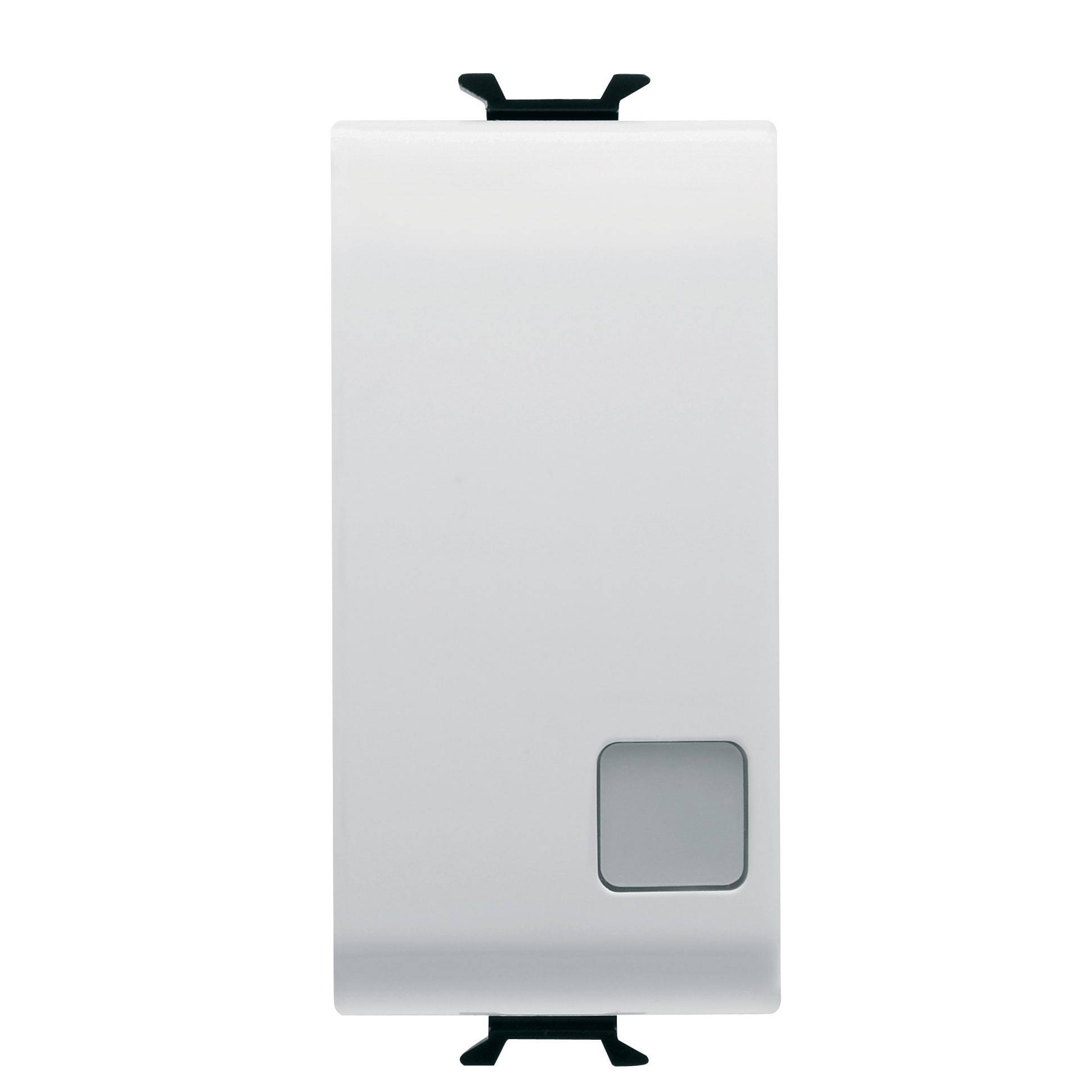 GEWISS - GEWGW15005 INTERRUTTORE BIPOLARE 250V ac - 16AX ILLUMINABILE - CON LENTE NEUTRA SOSTITUIBILE - 1 MODULO - BIANCO SATINATO - CHORUSMART