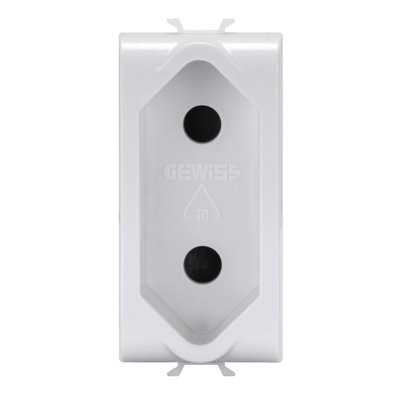 GEWISS - GEWGW10282AB PRESA STANDARD ISTRAELIANO - 250V ac - 2P 10A - 1 MODULO - BIANCO LUCIDO - ANTIBATTERICO - CHORUSMART