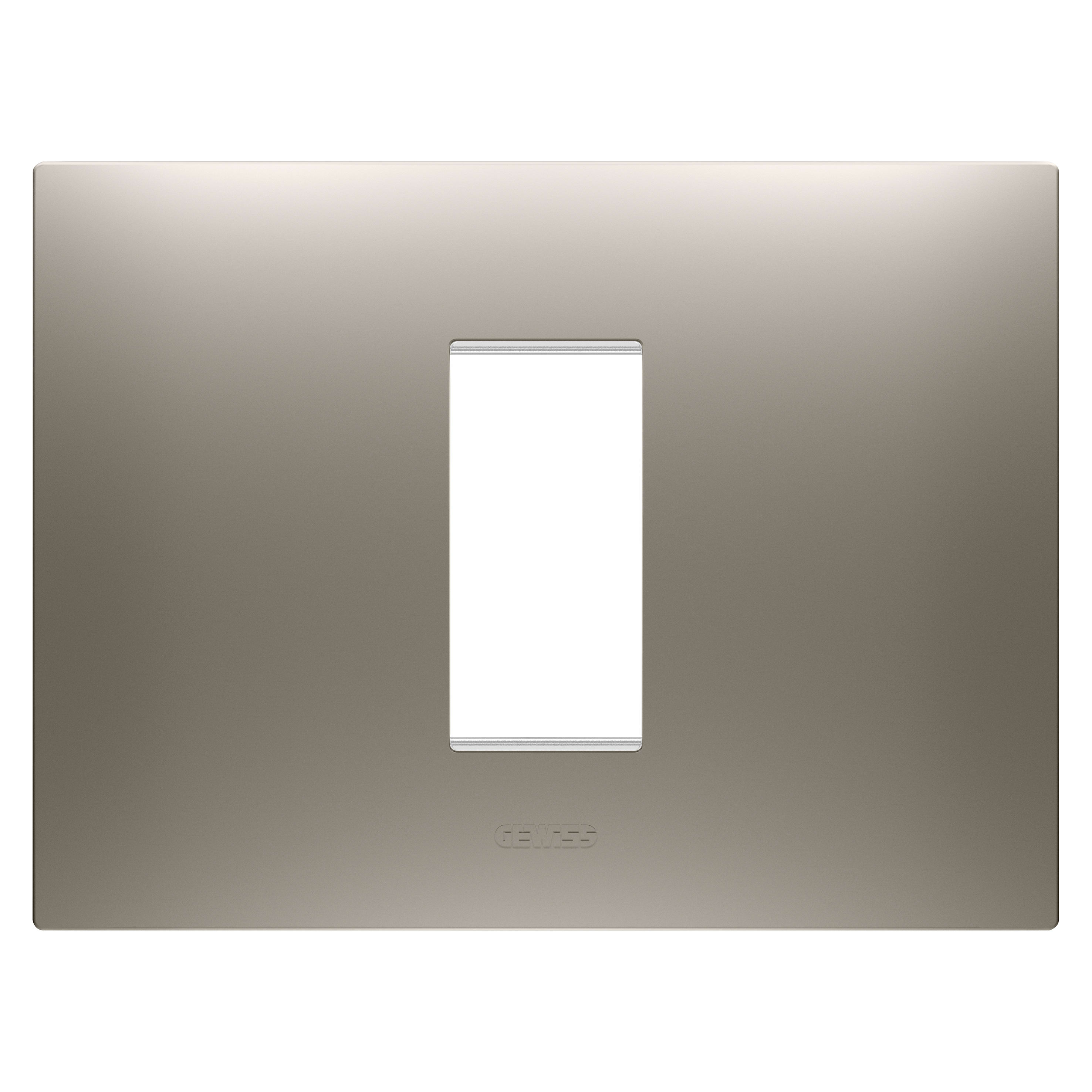 GEWISS - GEWGW16001ST PLACCA EGO 1M ACCIAIO