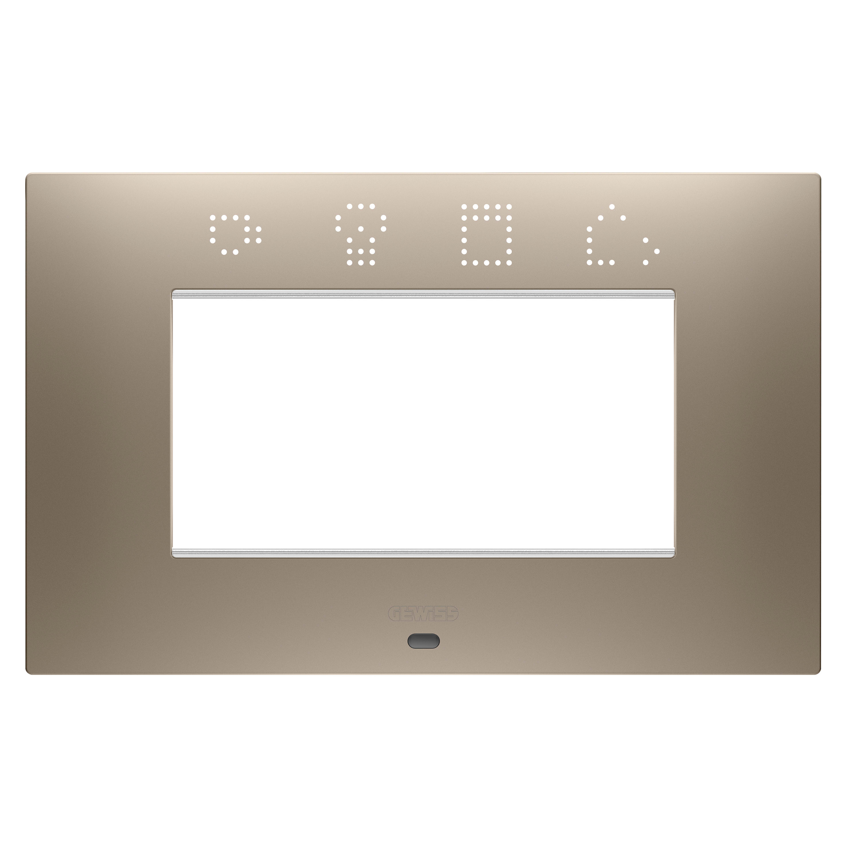GEWISS - GEWGW16004SBR PLACCA EGO SMART - IN TECNOPOLIMERO VERNICIATO - 4 POSTI - BRONZO CHIARO - CHORUSMART