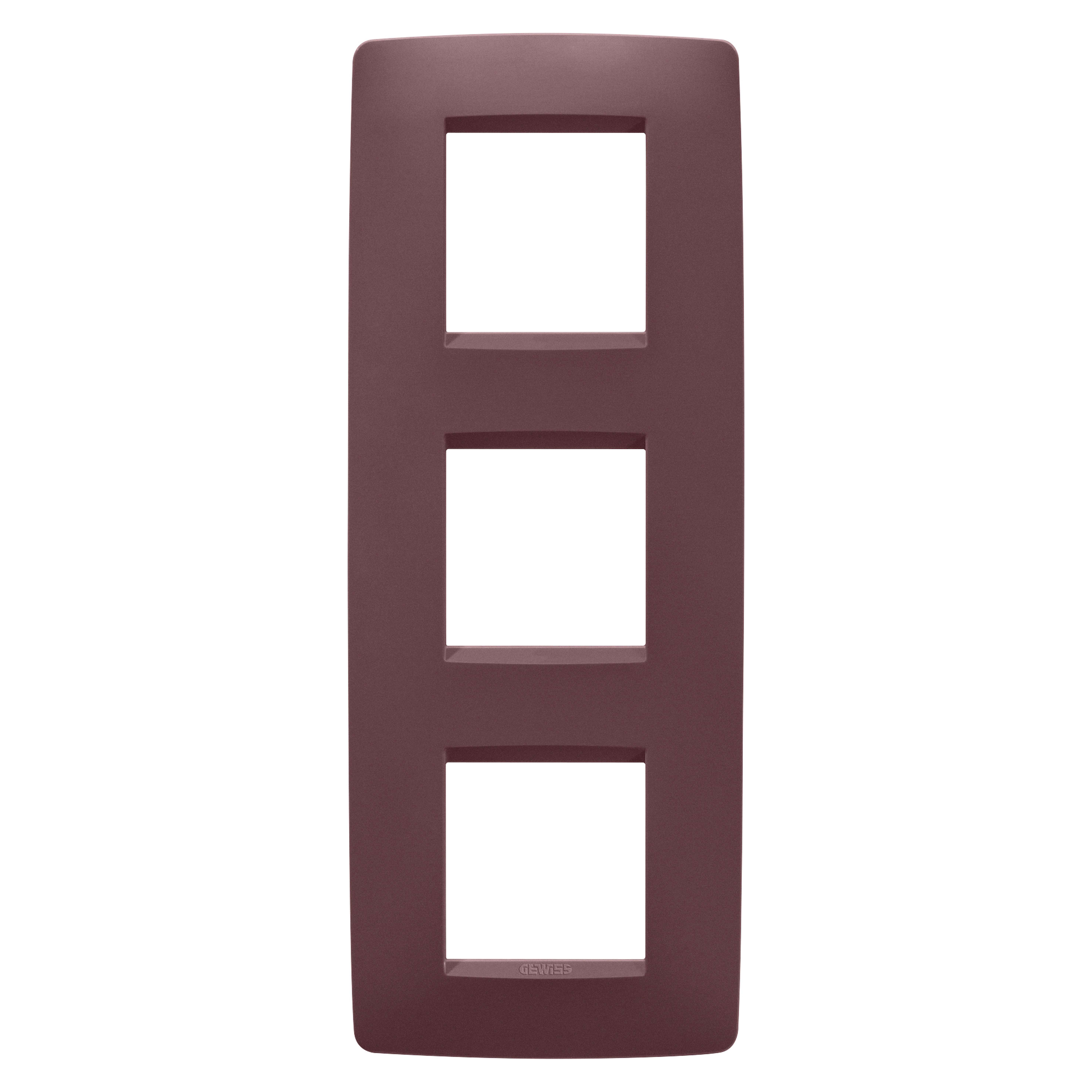 GEWISS - GEWGW16127VD PLACCA ONE INT.2+2+2M V TUSCAN RED