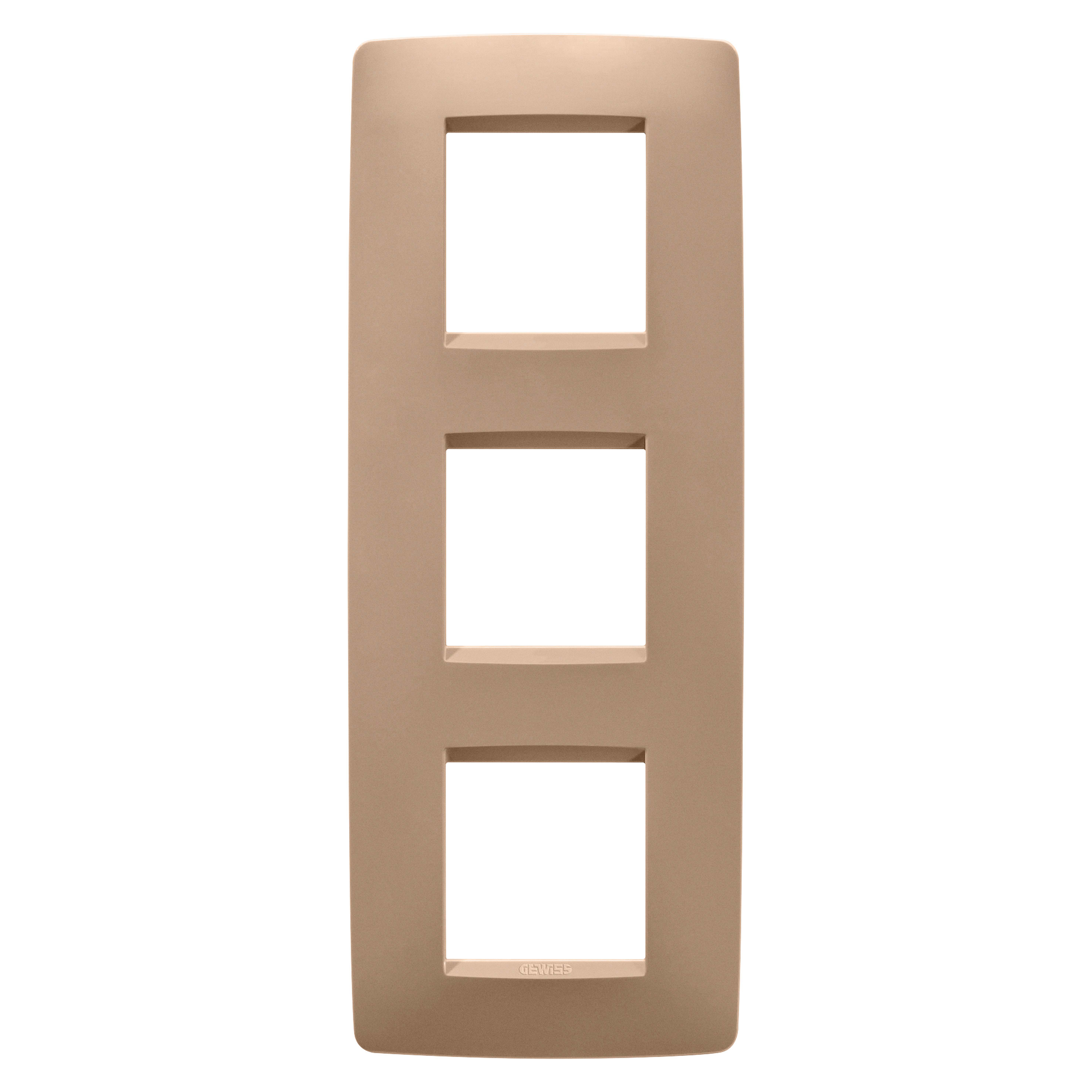 GEWISS - GEWGW16127VX PLACCA ONE INT.2+2+2M V RAME CHIARO