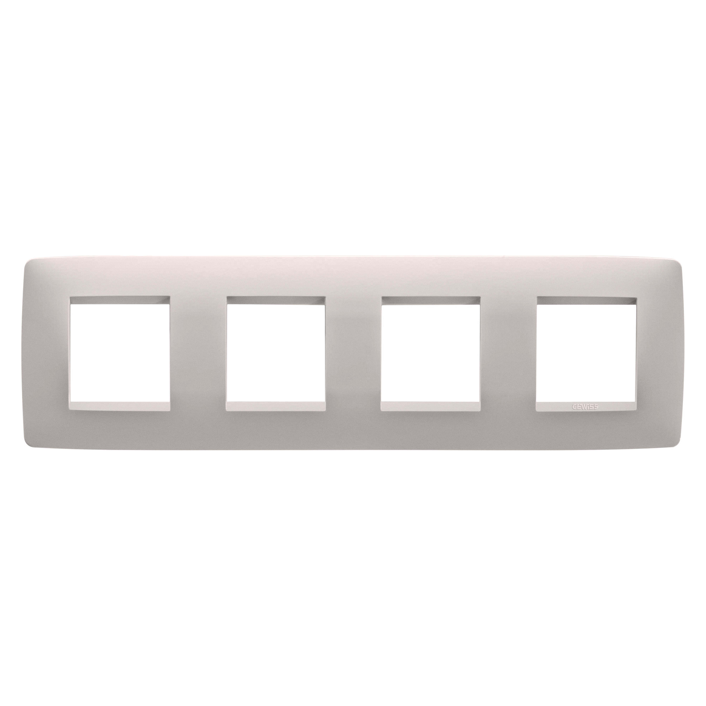 GEWISS - GEWGW16128VL PLACCA ONE INTERNATIONAL - IN TECNOPOLIMERO VERNICIATO - 2+2+2+2 POSTI ORIZZONTALE - NATURAL BEIGE - CHORUSMART