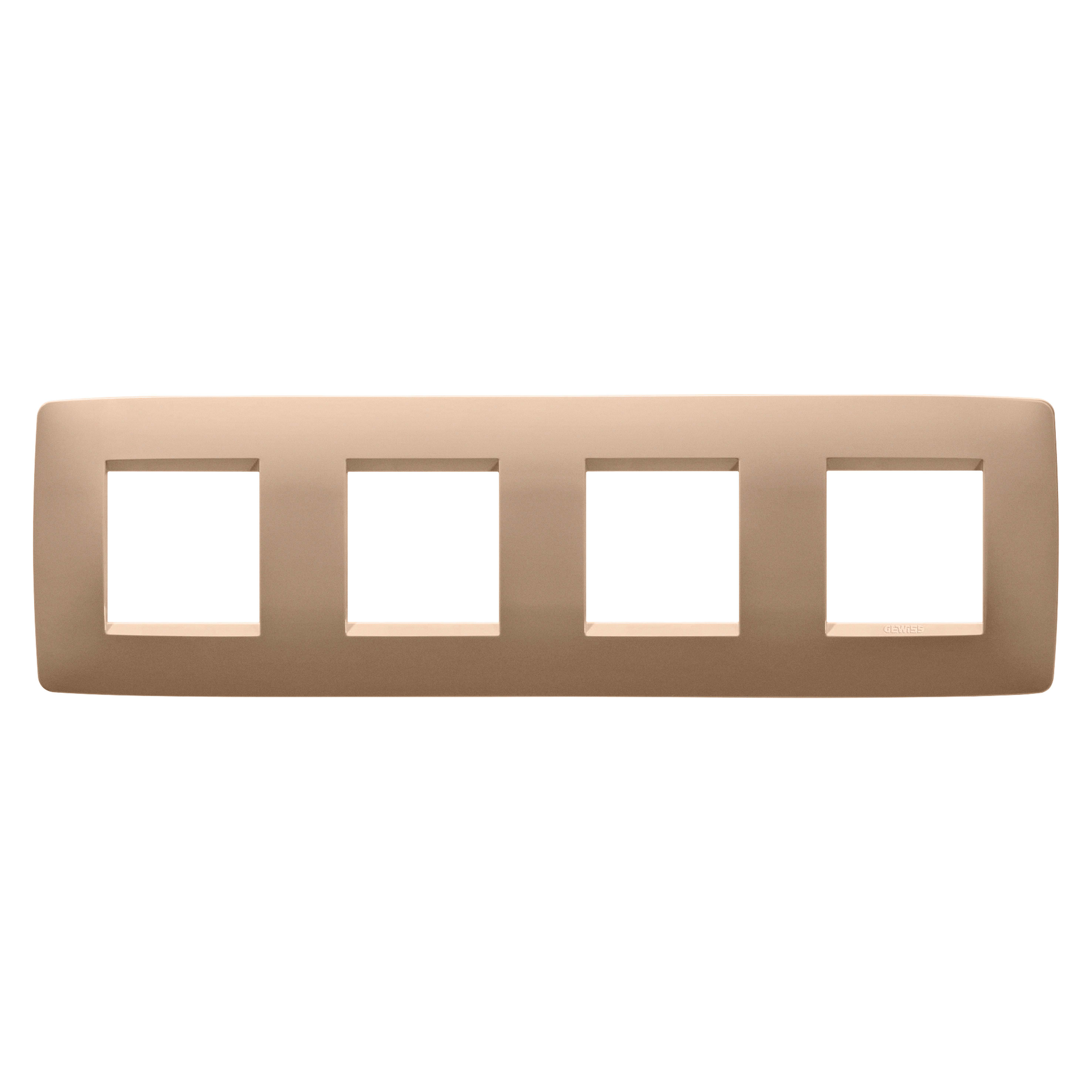 GEWISS - GEWGW16128VX PLACCA ONE INT.2+2+2+2M O RAME CHIARO
