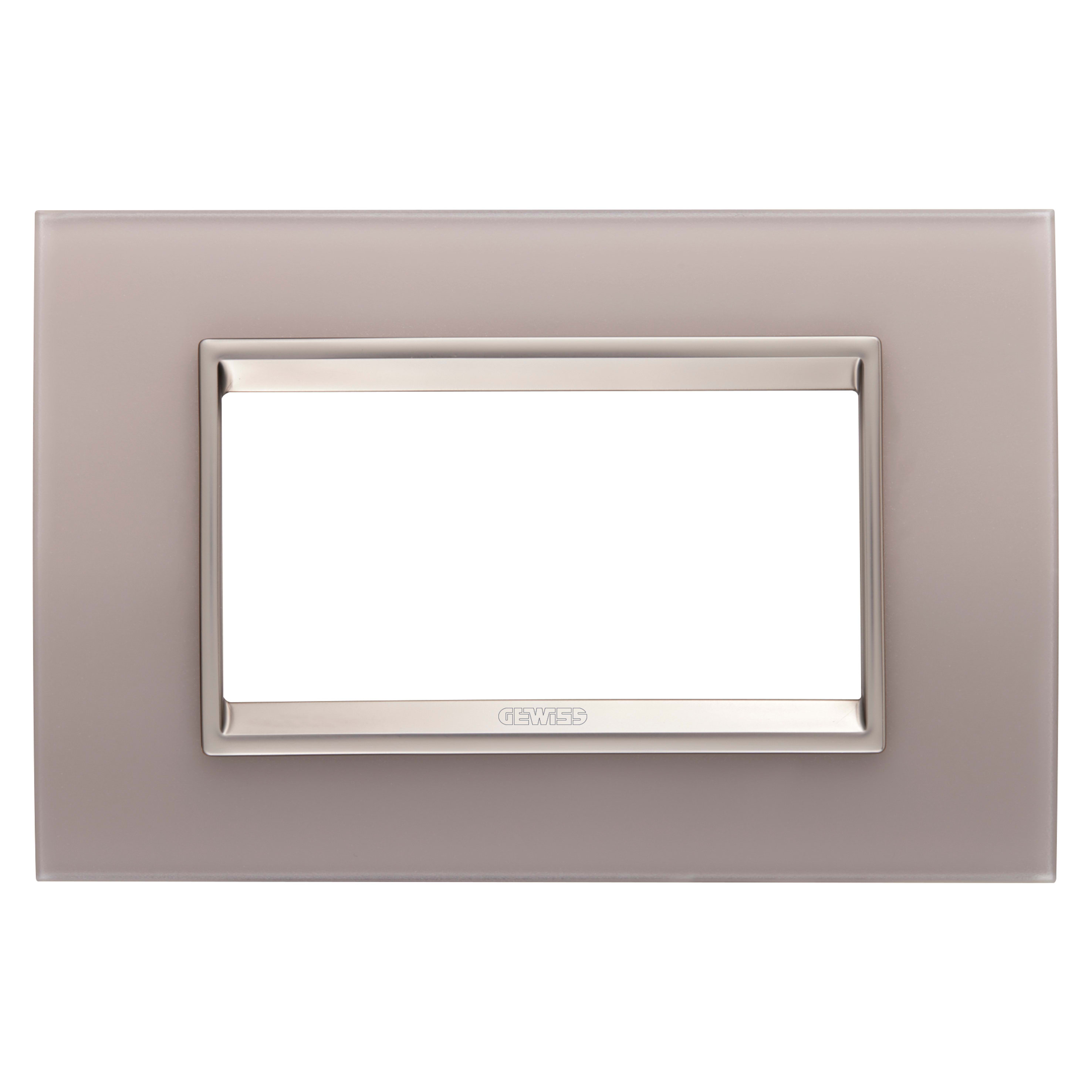 GEWISS - GEWGW16204GP PLACCA LUX 4M VETRO GRIGIO PERLA