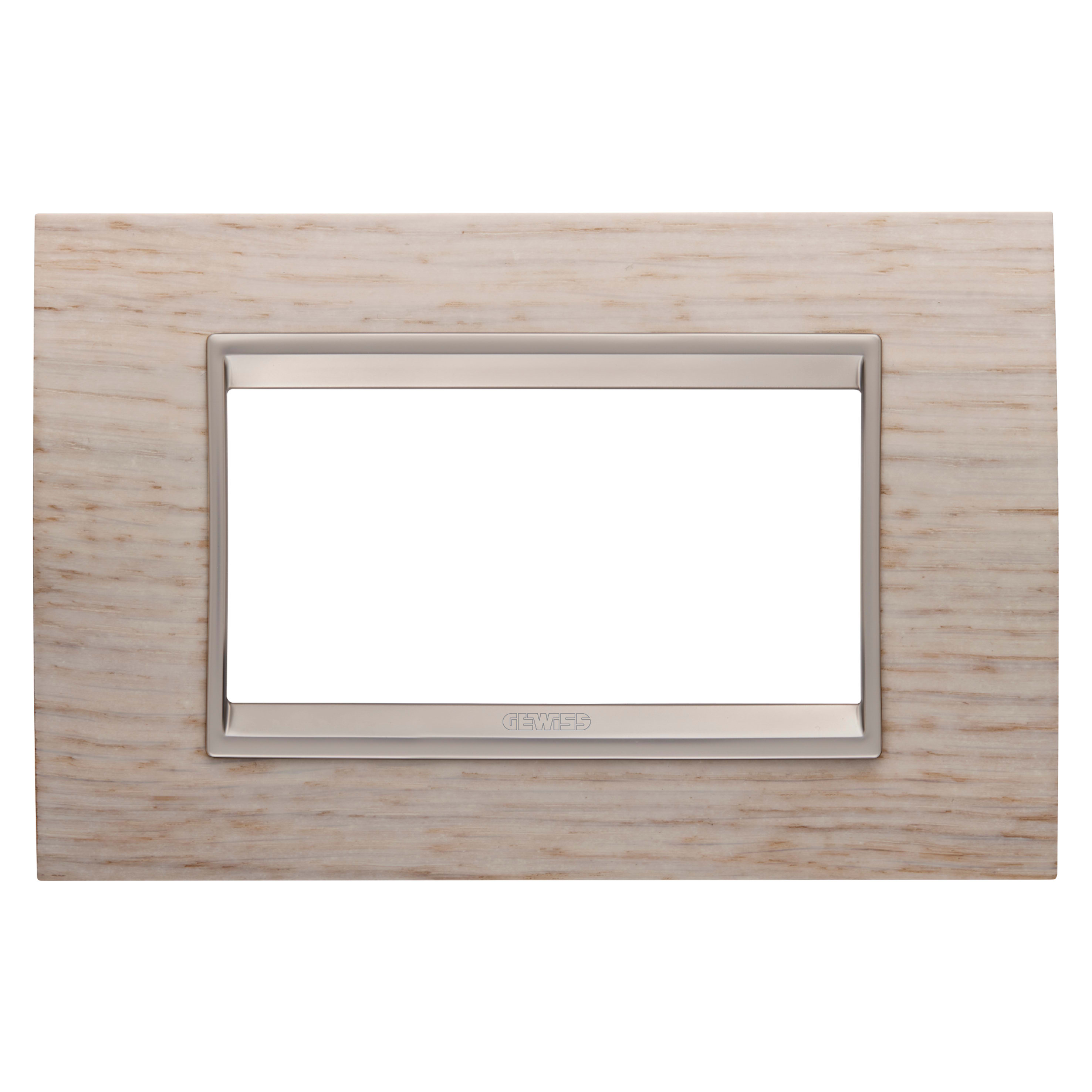 GEWISS - GEWGW16204WK PLACCA LUX 4M LEGNO ROVERE CHIARO