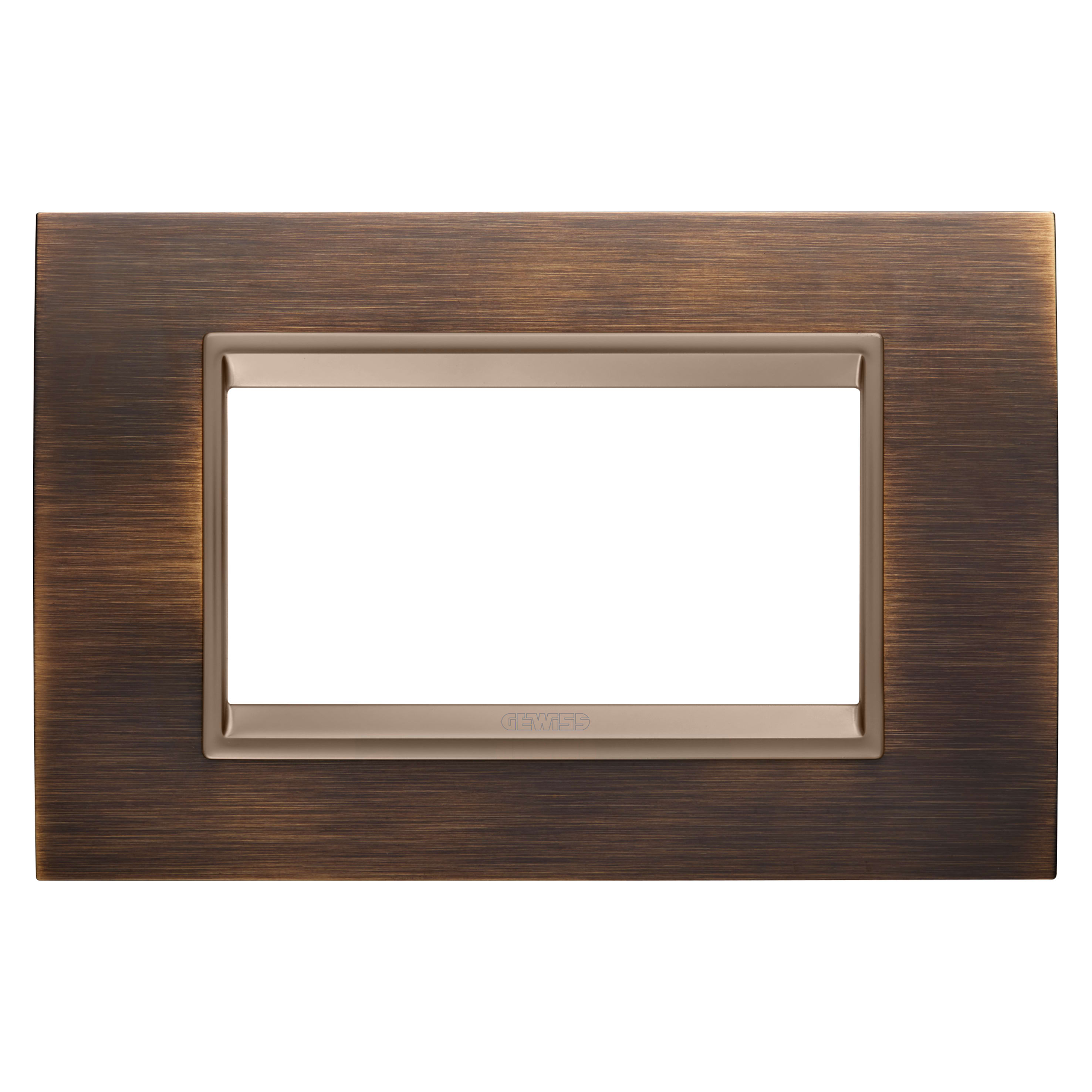 GEWISS - GEWGW16204XQ PLACCA LUX 4M MET. OTTONE ANTICO