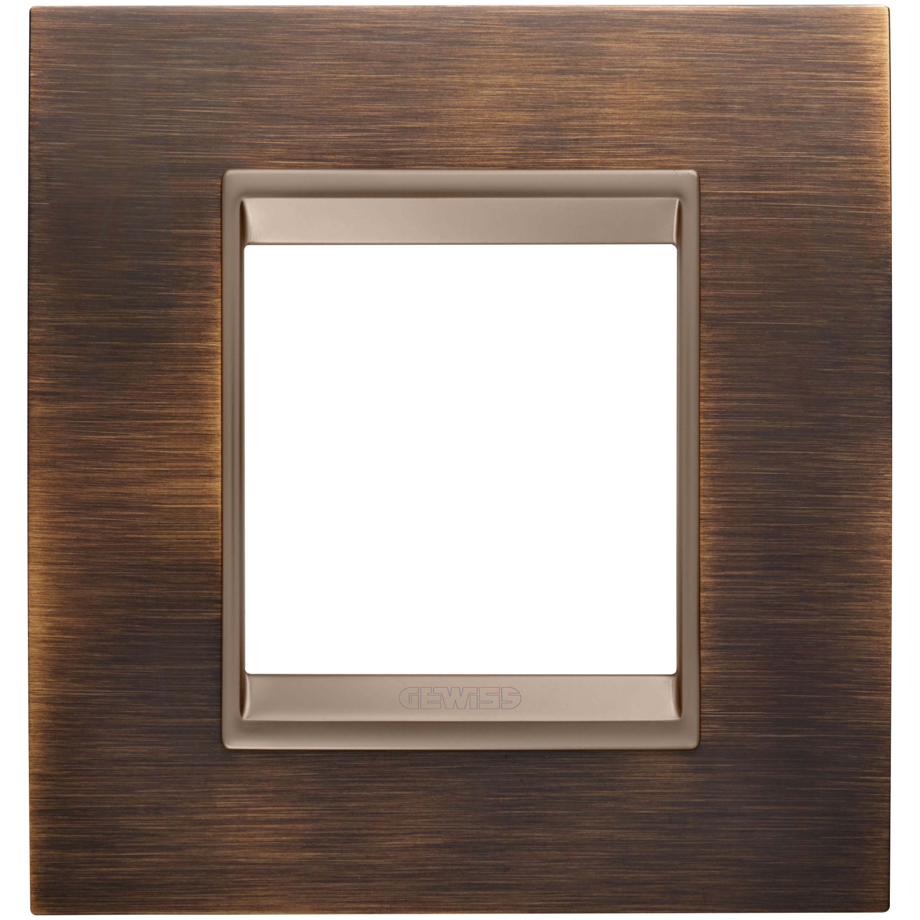 GEWISS - GEWGW16222XQ PLACCA LUX INT.2M MET.OTTONE ANTICO