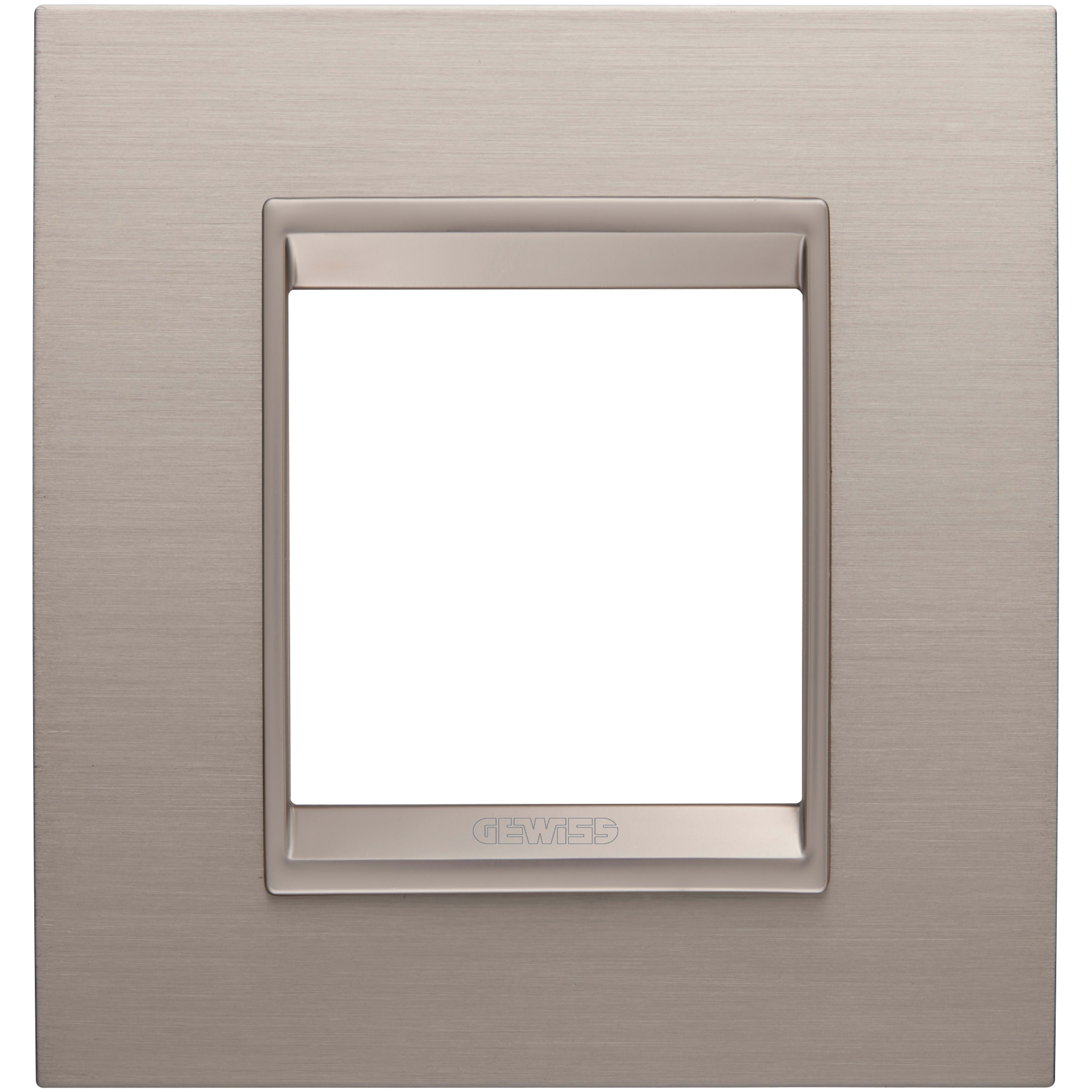 GEWISS - GEWGW16222XS PLACCA LUX INT.2M MET.ALLU SPAZZ.