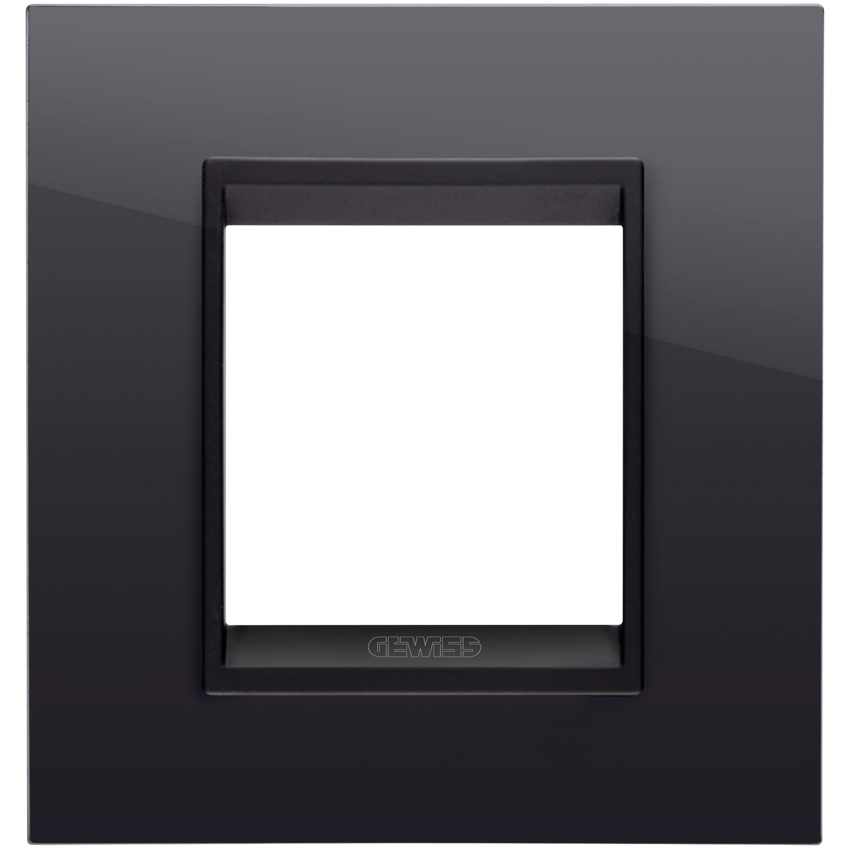 GEWISS - GEWGW16222YN PLACCA LUX INT.2M NERO TONER LAVY