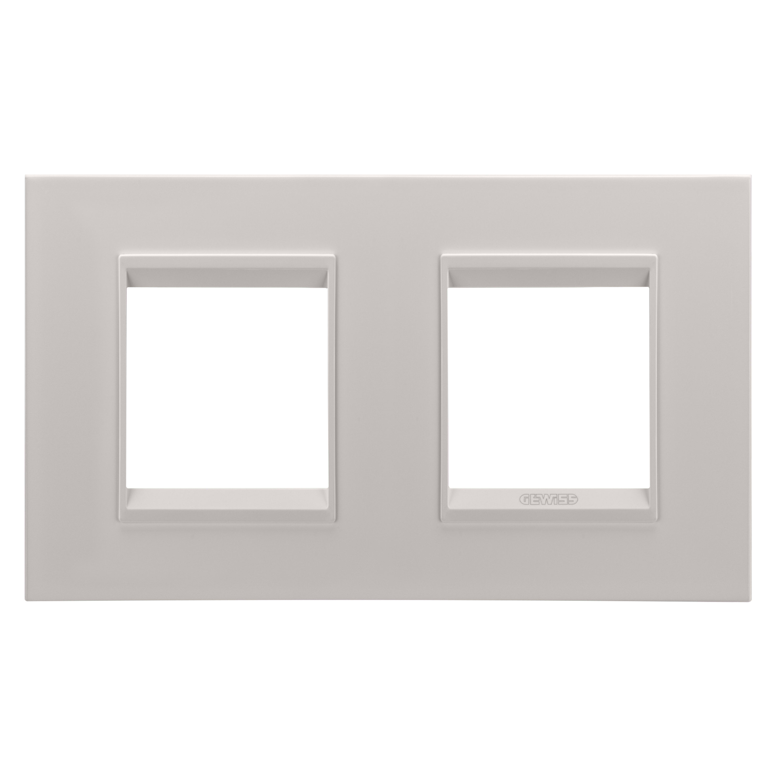 GEWISS - GEWGW16223XL PLACCA LUX INT.2+2M O MET.NAT.BEIGE