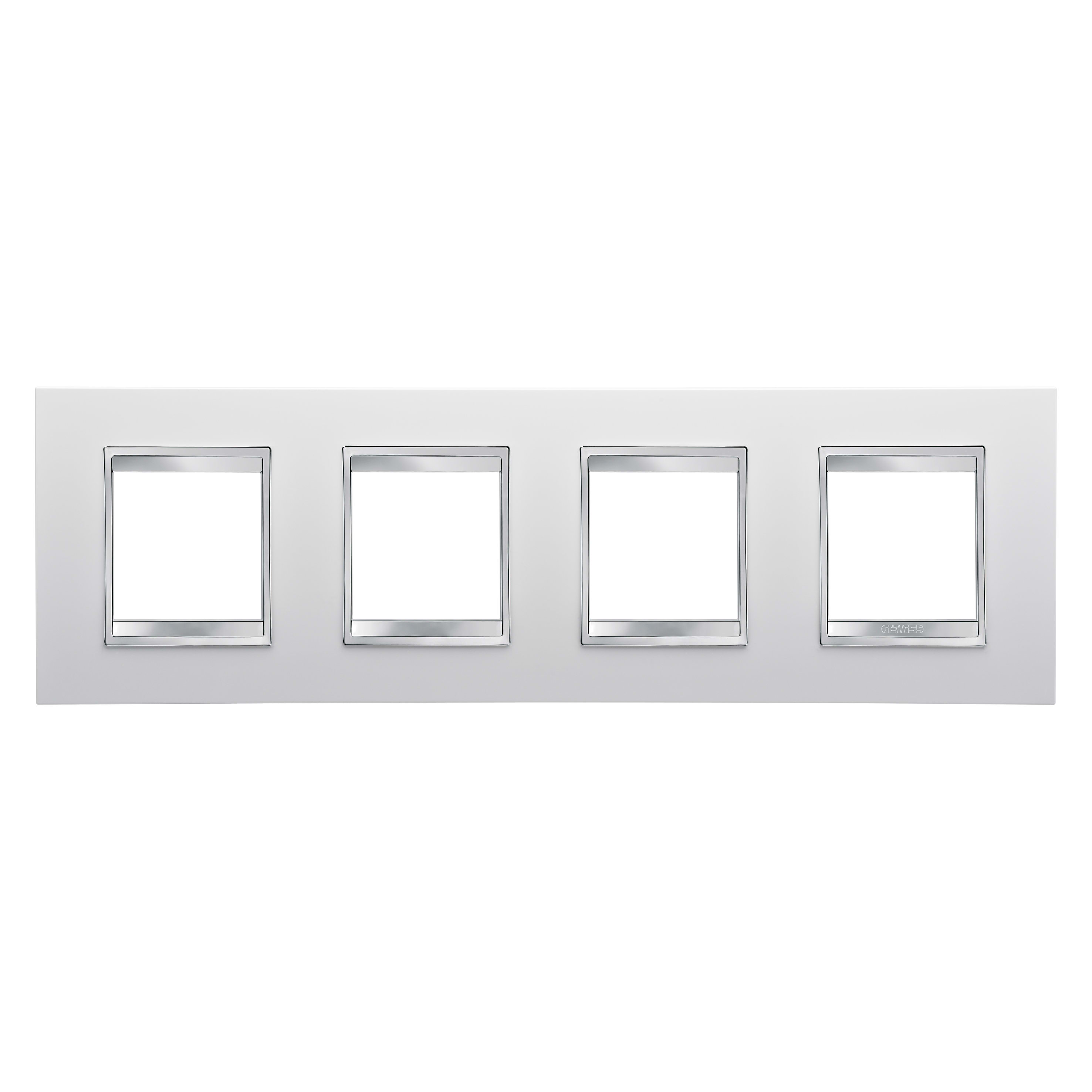 GEWISS - GEWGW16228TB PLACCA LUX INT.2+2+2+2M O.BIANCO