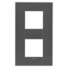 GEWISS - GEWGW16424VN PLACCA GEO INT.2+2M V.NERO SATINATO