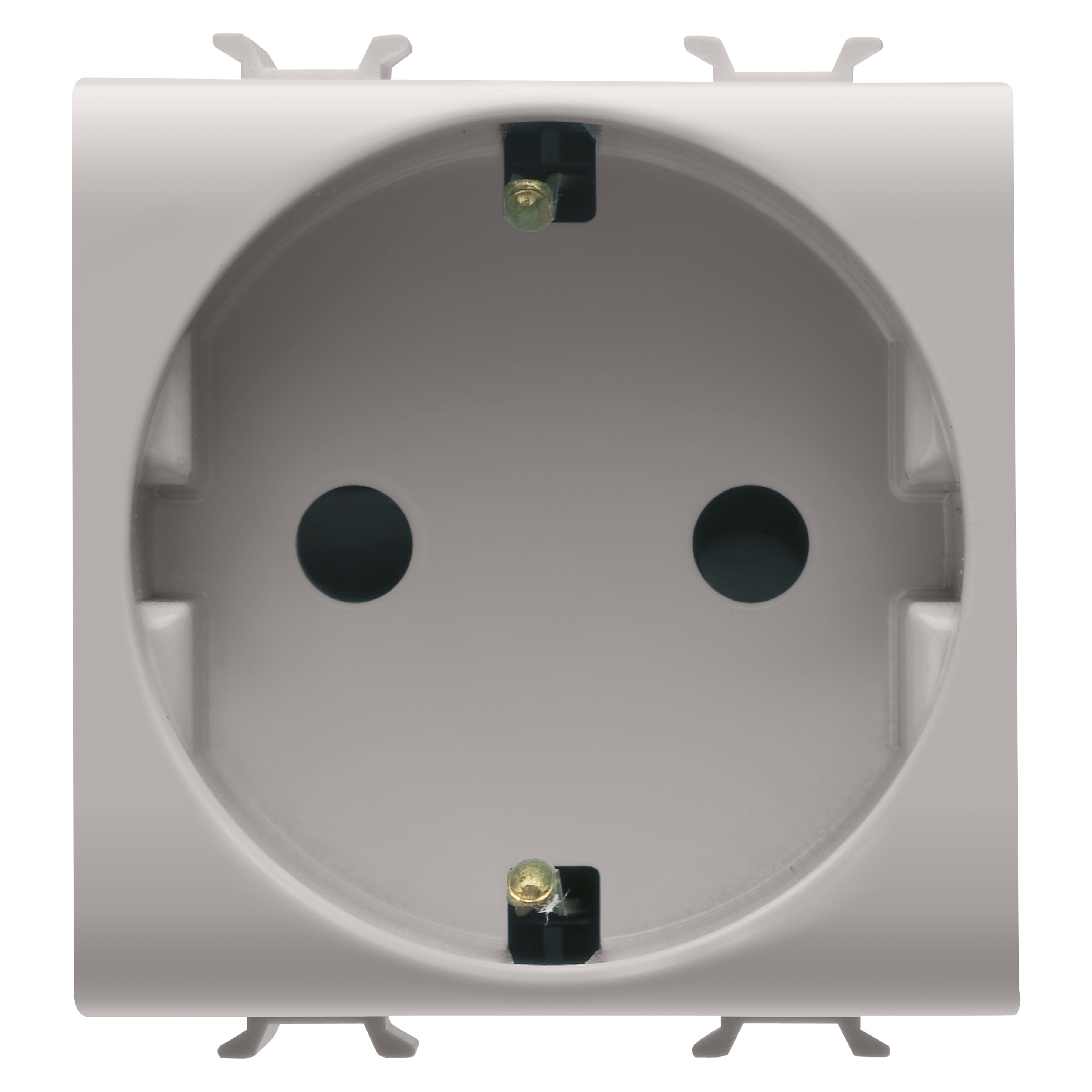 GEWISS - GEWGW13341 PRESA STANDARD TEDESCO 250V ac - MORSETTI SERRAGGIO FRONTALE - 2P+T 16A - 2 MODULI - NATURAL BEIGE SATINATO - CHORUSMART