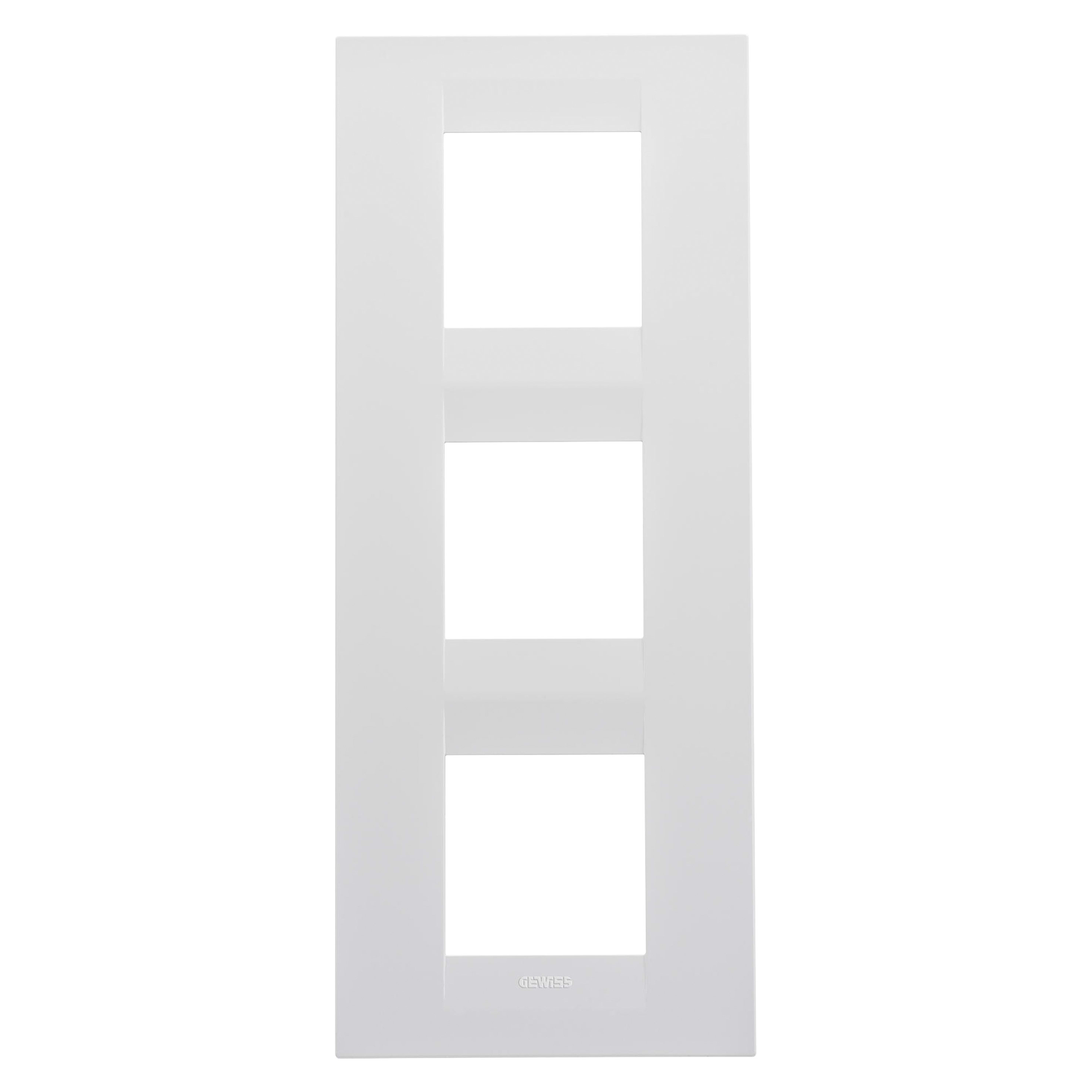 GEWISS - GEWGW16427VW PLACCA GEO INT.2+2+2M V BIANCO SATINATO