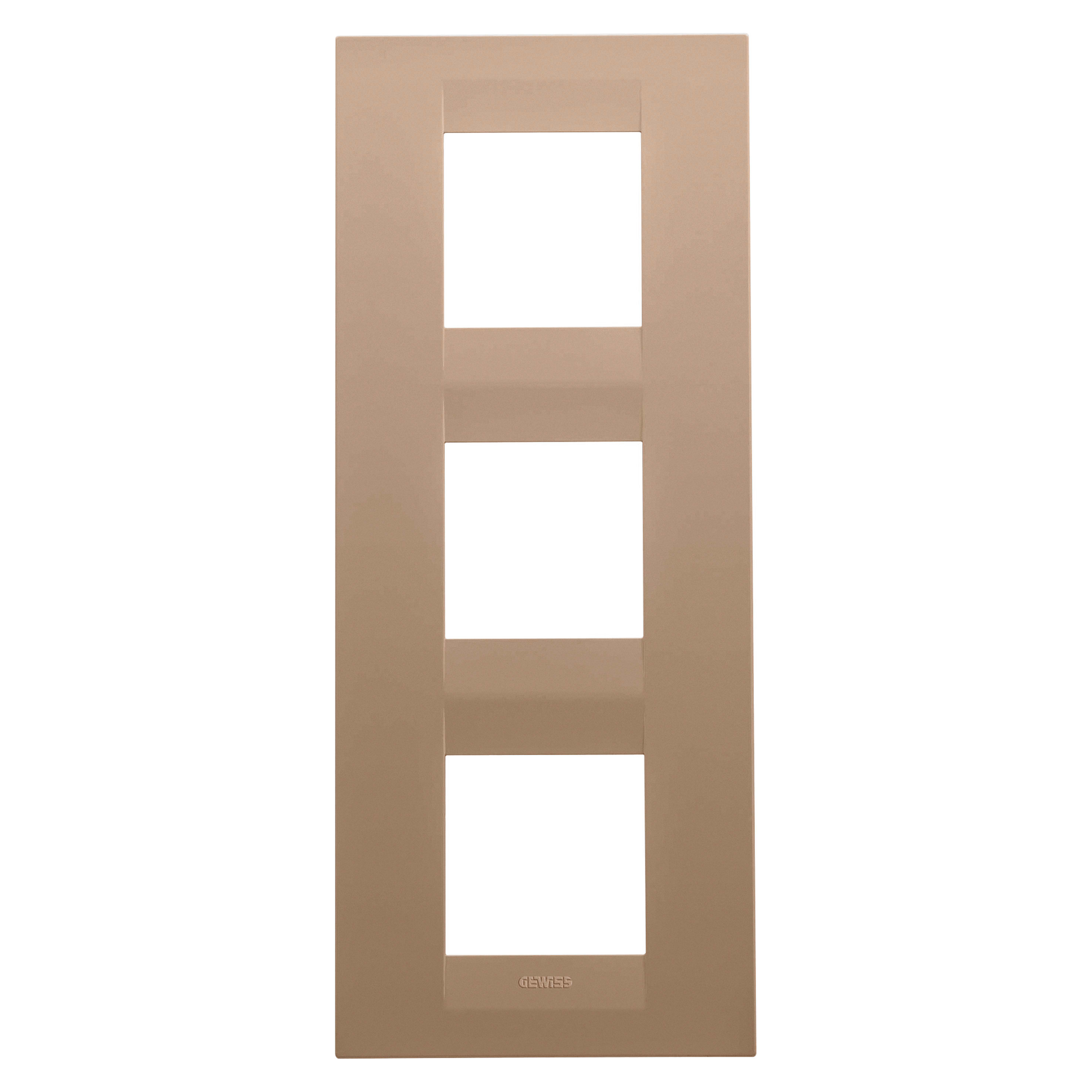 GEWISS - GEWGW16427VX PLACCA GEO INT.2+2+2M V RAME CHIARO