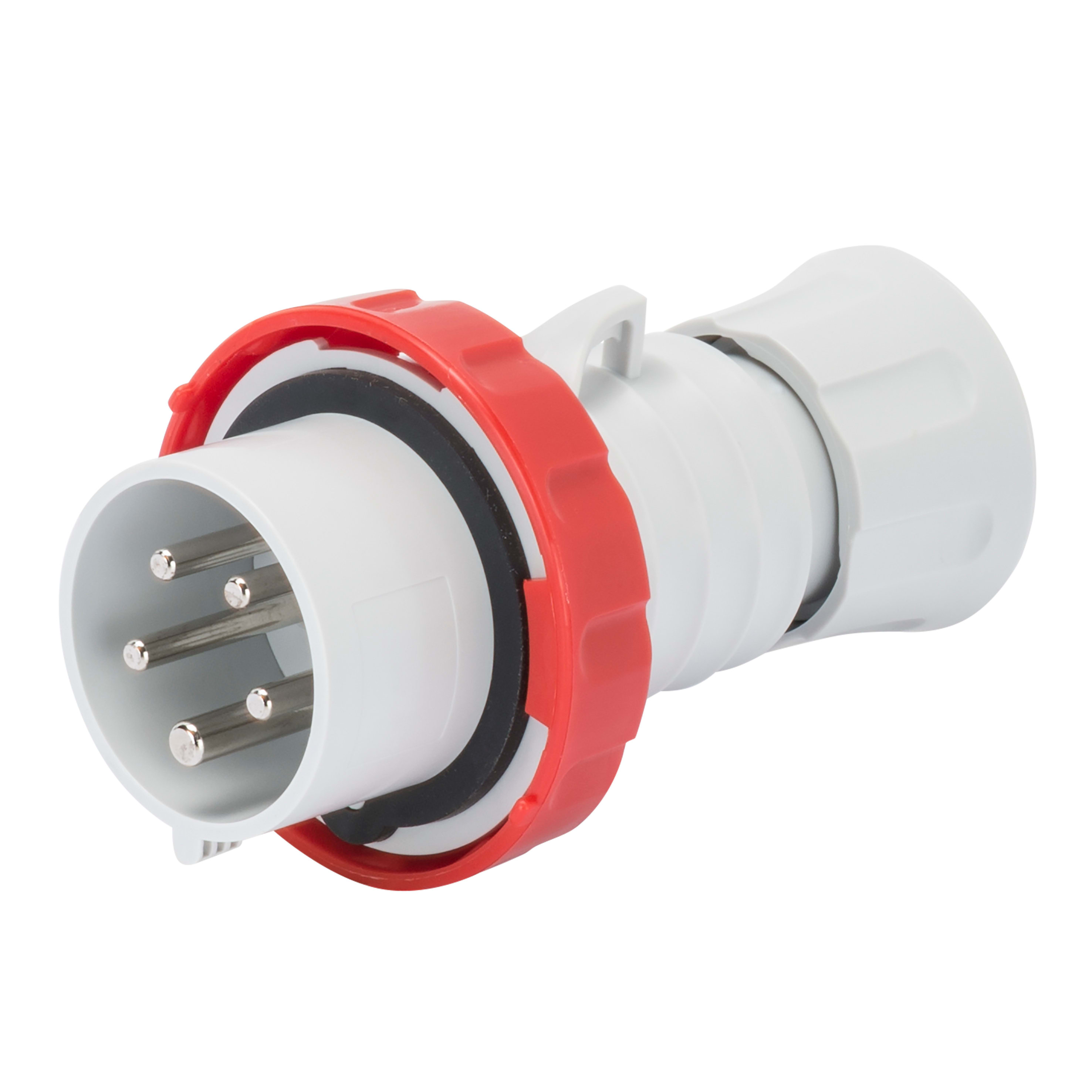 GEWISS - GEWGW60745H SPINA MOBILE DIRITTA HP - IP66/IP67/IP68/IP69 - 3P+N+T 16A 440-460V 60HZ - ROSSO - 11H - CABLAGGIO A VITE