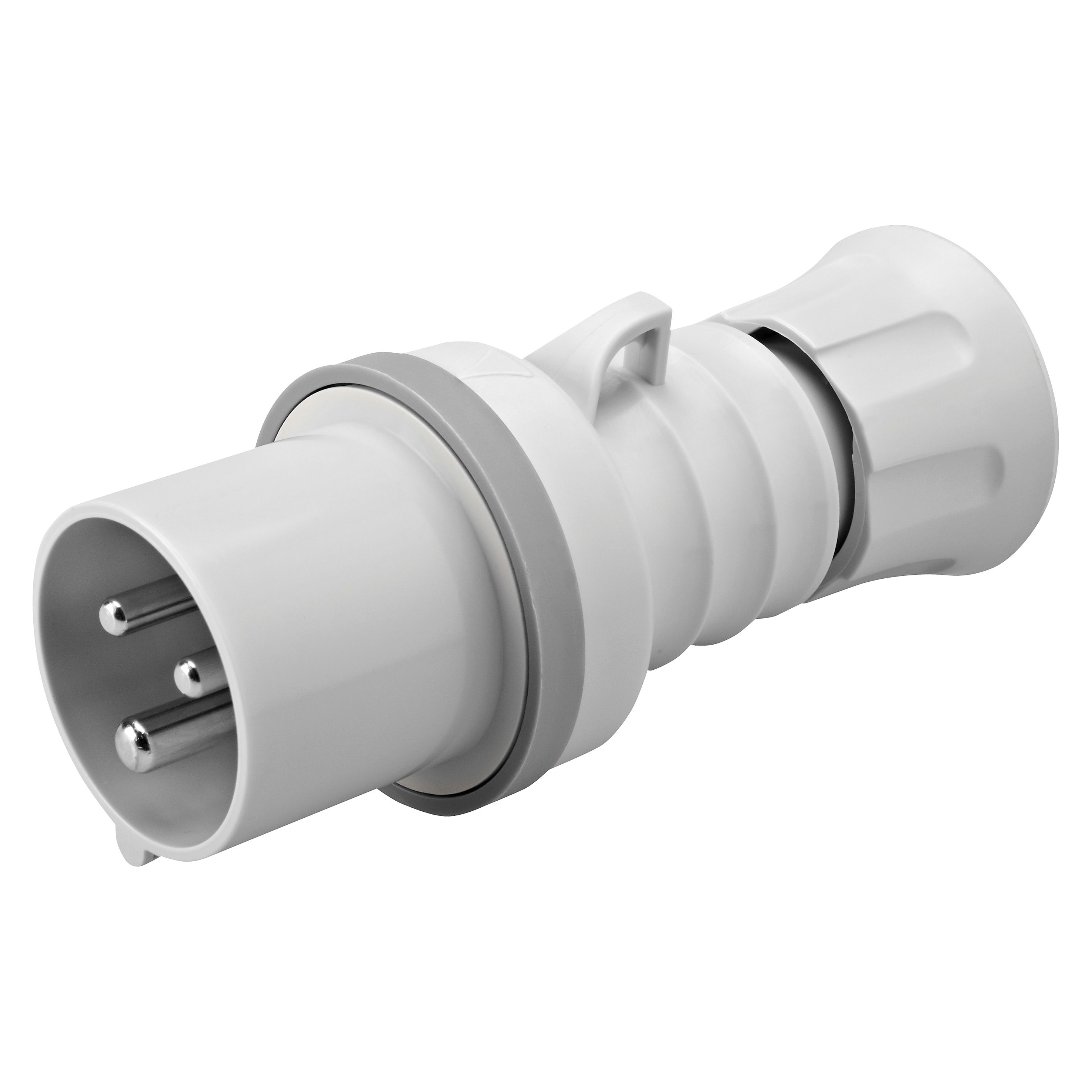 GEWISS - GEWGW60734H SPINA MOBILE DIRITTA HP - IP44/IP54 - 2P+T 32A >250V c.c. - GRIGIO - 8H - CABLAGGIO A VITE