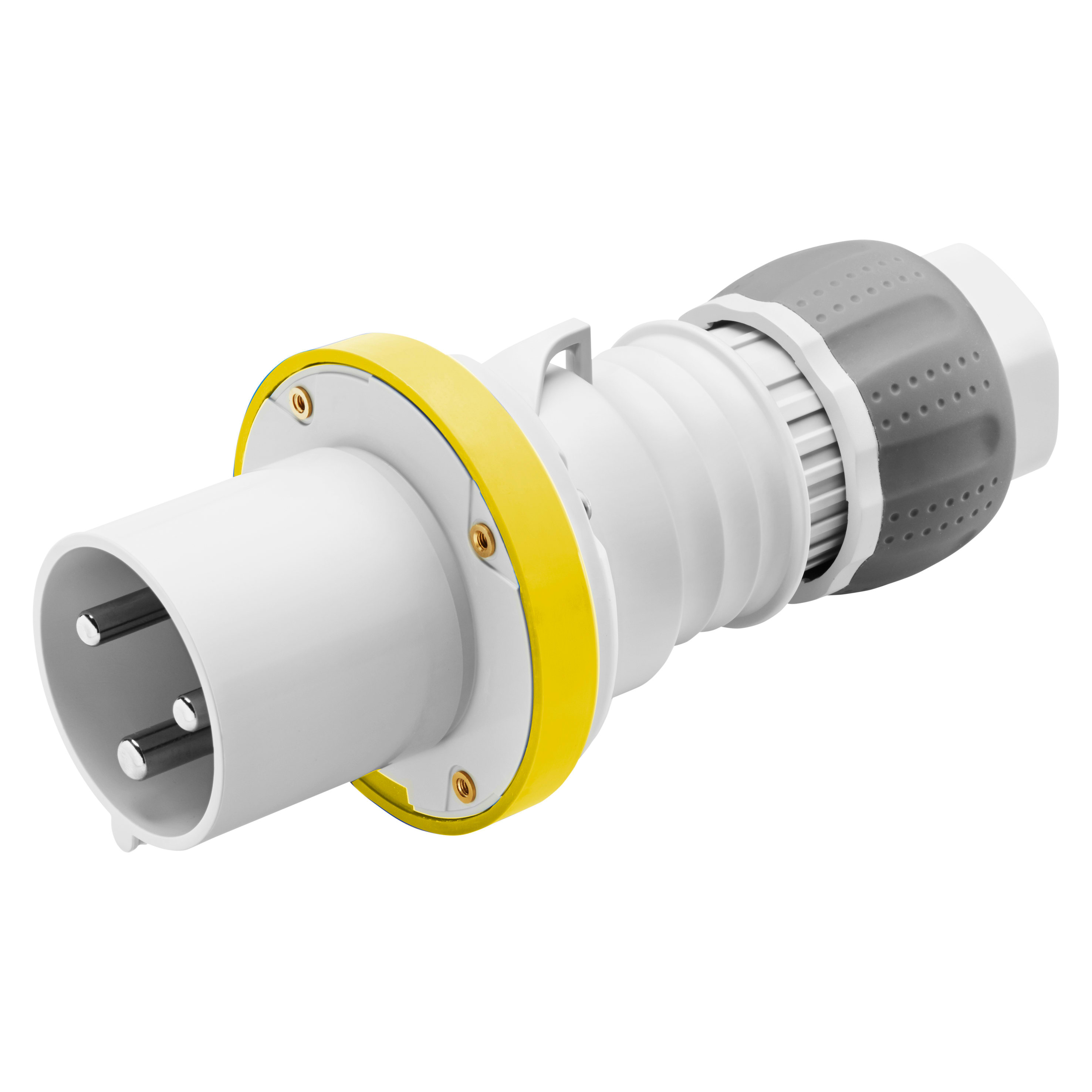 GEWISS - GEWGW61013H SPINA MOBILE DIRITTA HP - IP44/IP54 - 2P+T - 63A - 100-130V 50/60HZ - GIALLO - 4H - CABLAGGIO A MANTELLO