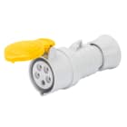 GEWISS - GEWGW62012FH PRESA MOBILE DIRITTA HP - IP44/IP54 - 2P+T 32A 100-130V 50/60HZ - GIALLO - 4H - CABLAGGIO RAPIDO