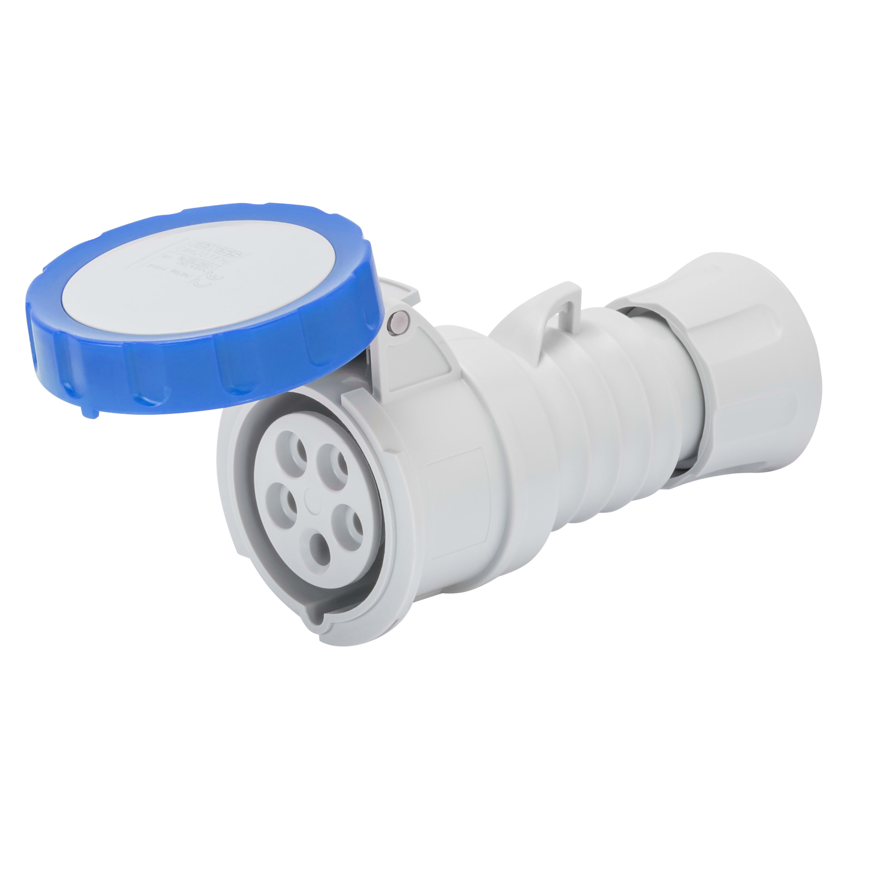 GEWISS - GEWGW62038FH PRESA MOBILE DIRITTA HP - IP66/IP67/IP68/IP69 - 3P+T 32A 200-250V 50/60HZ - BLU - 9H - CABLAGGIO RAPIDO
