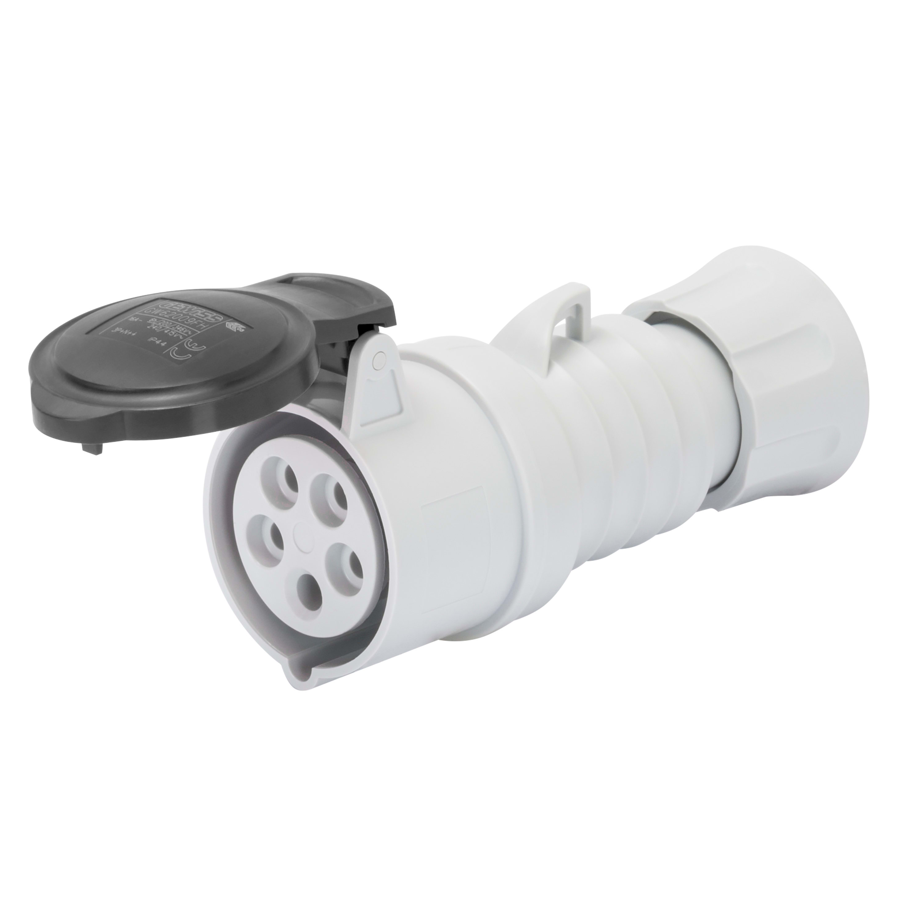 GEWISS - GEWGW62719H PRESA MOBILE DIRITTA HP - IP44/IP54 - 3P+T 32A 600-690V 50/60HZ - NERO - 5H - CABLAGGIO A VITE