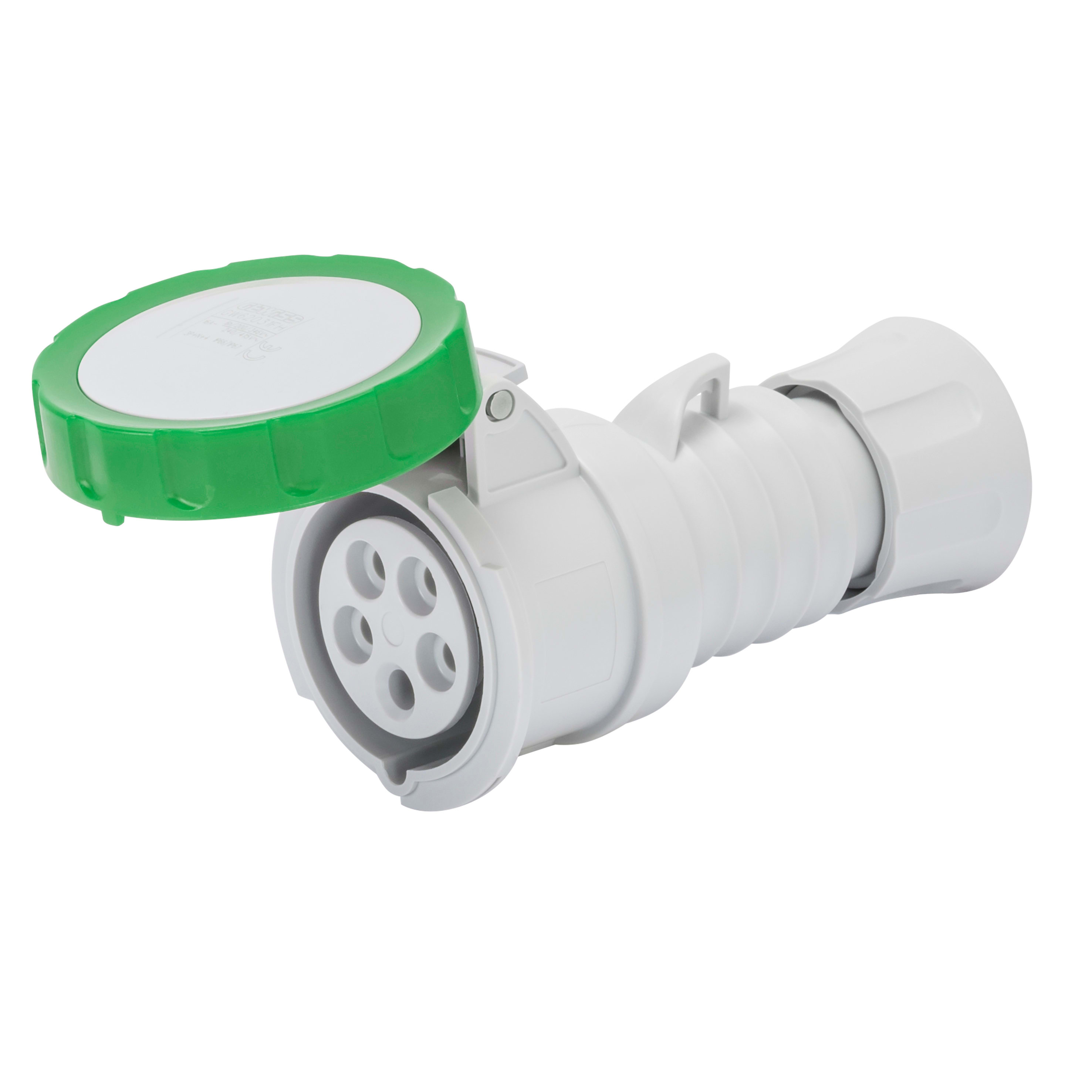 GEWISS - GEWGW62742H PRESA MOBILE DIRITTA HP - IP66/IP67/IP68/IP69 - 3P+T 16A >50V >300-500HZ - VERDE - 2H - CABLAGGIO A VITE