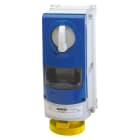 GEWISS - GEWGW66847 PRESA FISSA INTERBLOCCATA VERTICALE - CON FONDO - CON BASE PORTAFUSIBILI - 2P+T 63A 100-130V-50/60HZ 4H - IP66