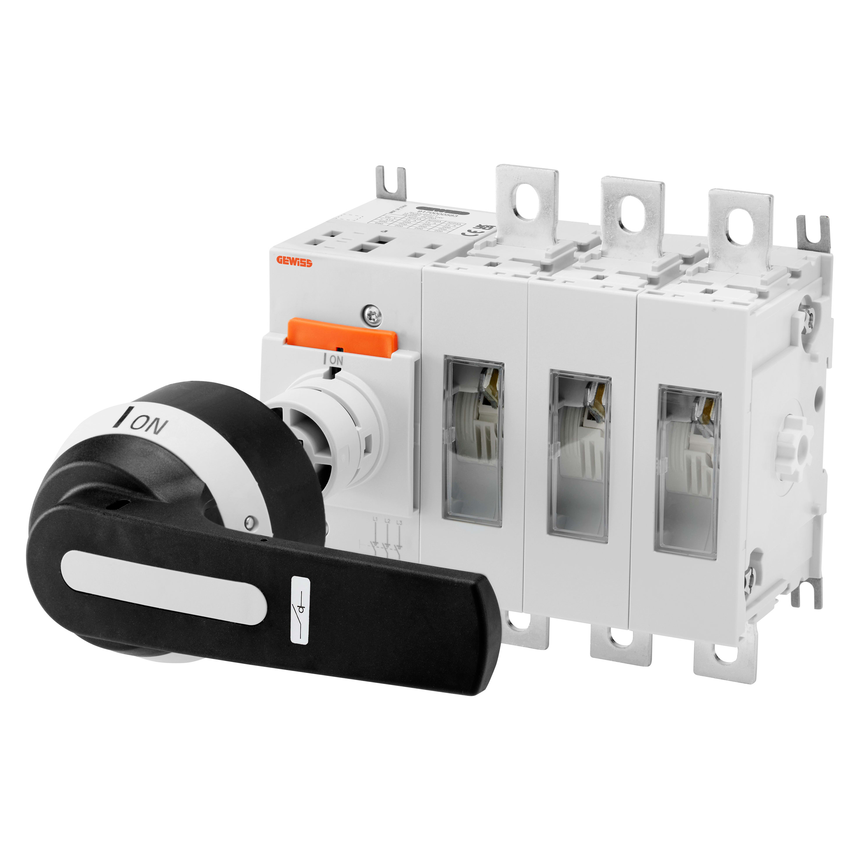 GEWISS - GEWGW70089 INTERRUTTORE SEZIONATORE ROTATIVO - DA QUADRO - MANOPOLA NERA - 4P 20M EN50022 800A