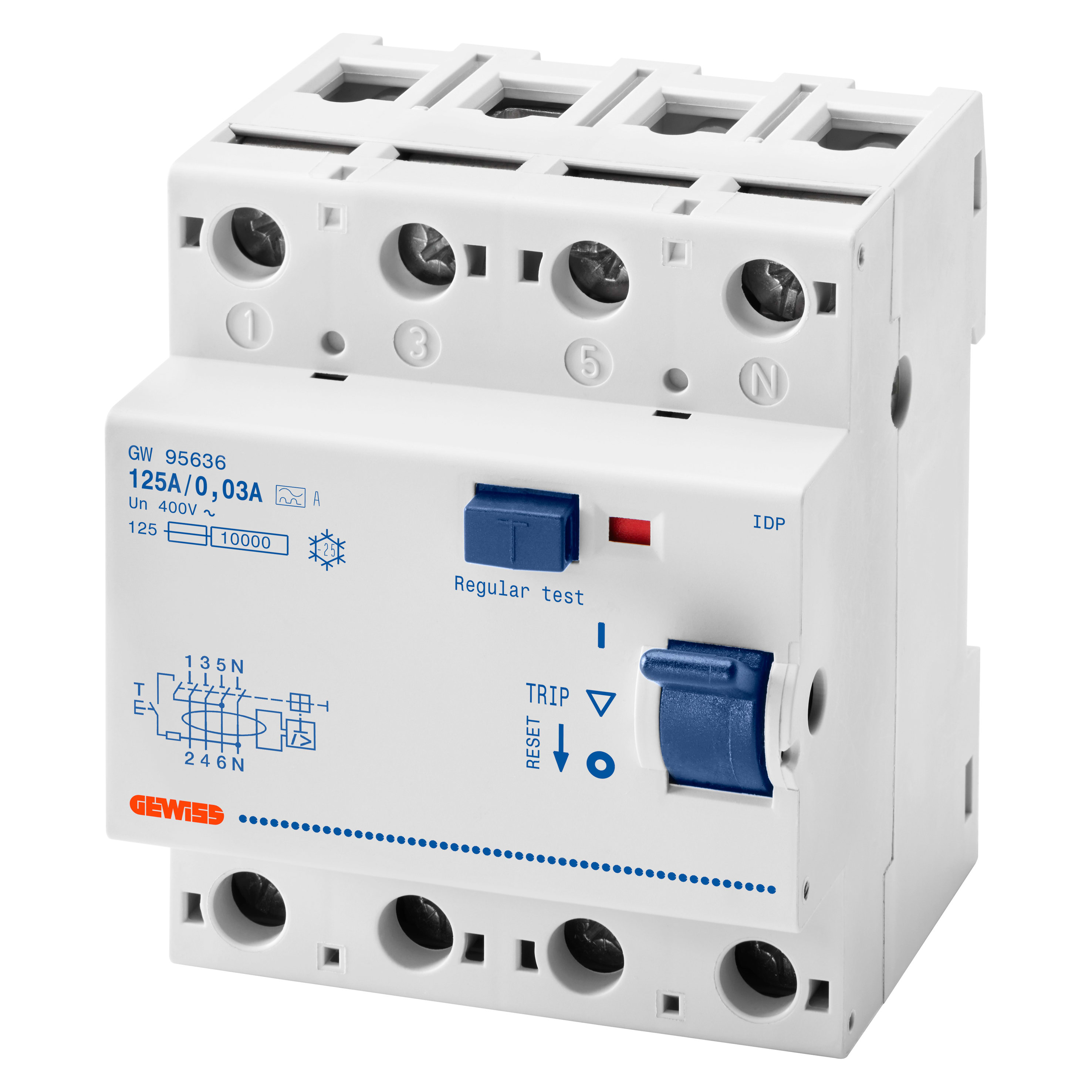 GEWISS - GEWGW95636 INT.DIFF.PURO 4P 125A A/0,03 4M
