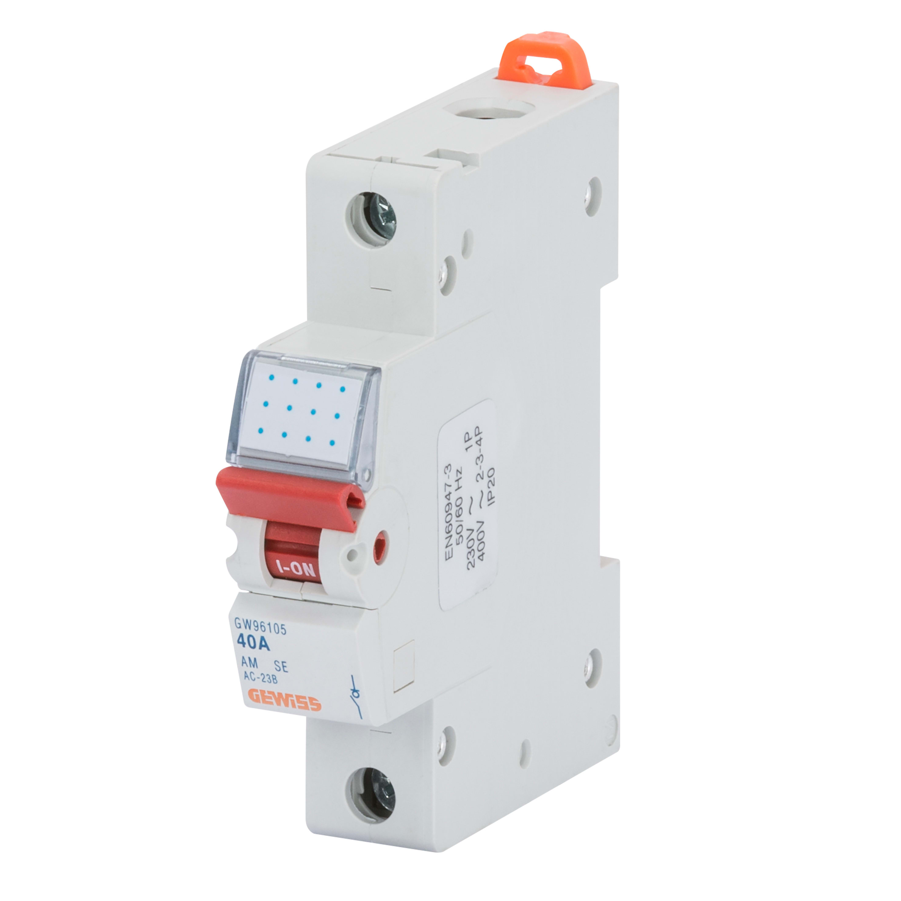 GEWISS - GEWGW96106 INTERRUTTORE DI MANOVRA-SEZIONATORE - 1P 63A 240V - 1 MODULO