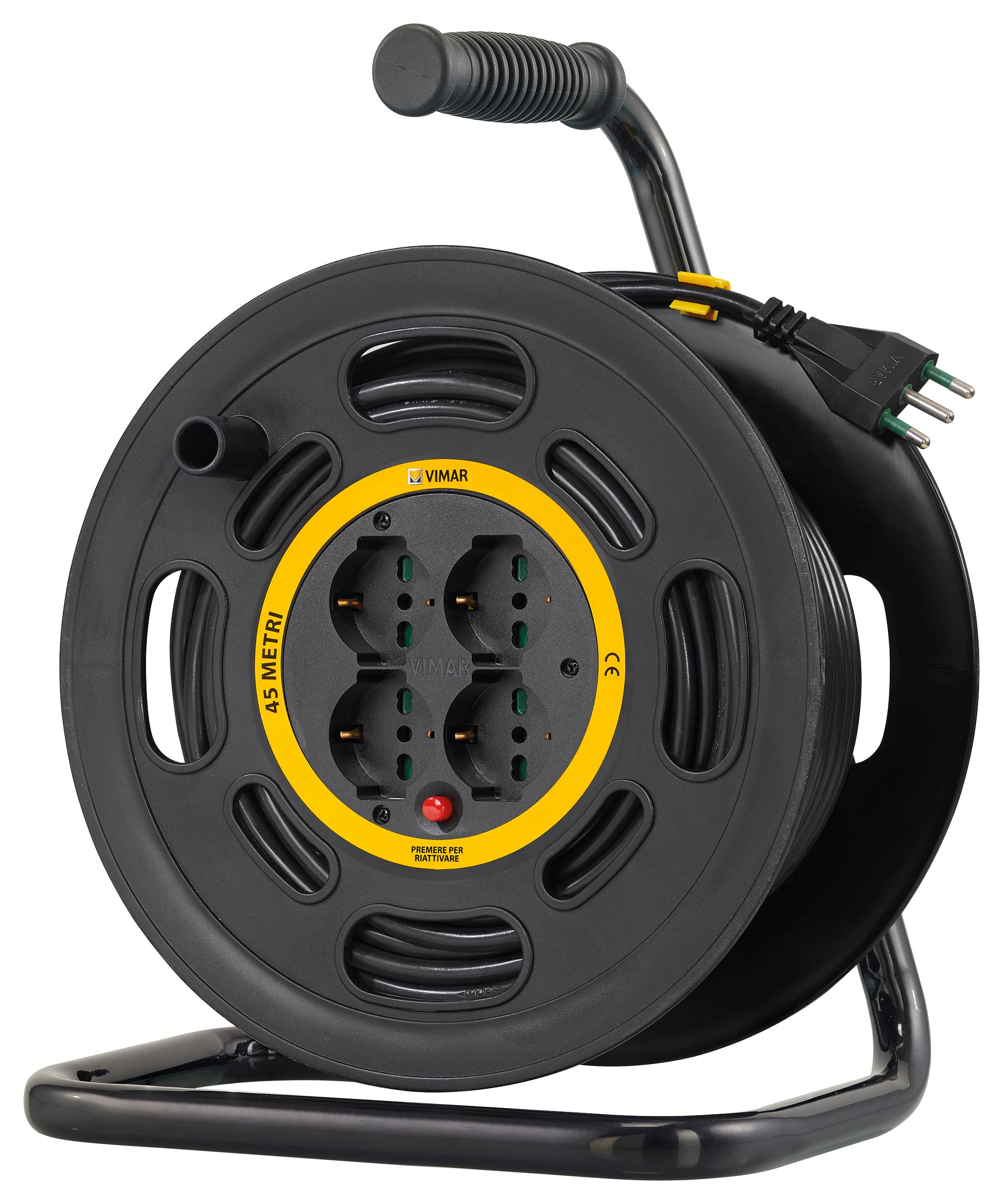 VIMAR SPA - VIW0P32733 AVVOLGICAVO 16A 4 USCITE UNIVERSALI 45M