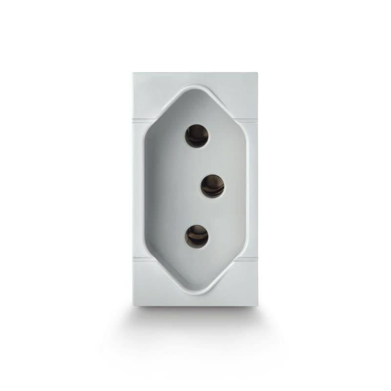 SCAME PARRE SPA - SCA101.6421.G PRESA BRASILIANA 2P+T 10A - 250V GRIGIA