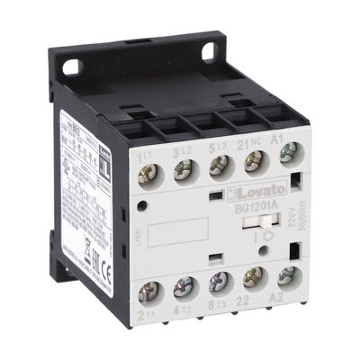 LOVATO - LOV11BG1201A23060 CONTATTORE 3P+1NC 12A AC3