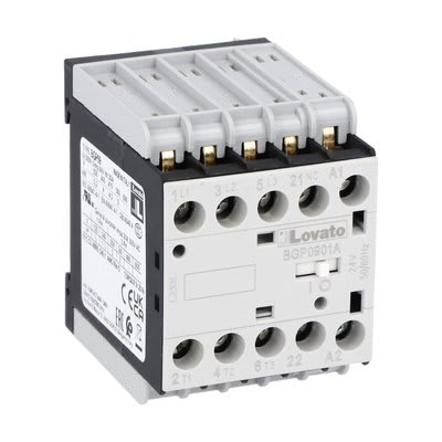 LOVATO - LOV11BGP0901A048 CONTATTORE 3P+1NC 9A AC3 PIN RETRO