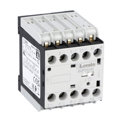 LOVATO - LOV11BGP0901D048 CONTATTORE 3P+1NC 9A AC3 PIN RETRO