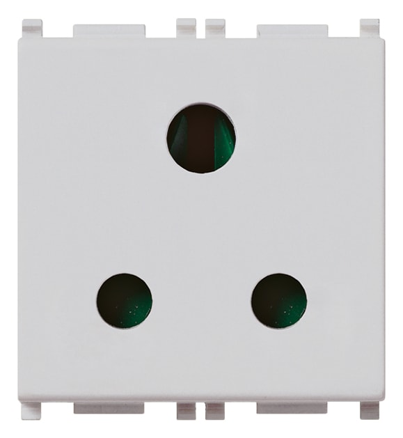 VIMAR SPA - VIW14214.SL PRESA SICURY 2P+T 5A INGLESE SILVER