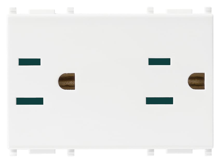 VIMAR SPA - VIW14243 Due prese SICURY 2P+T15A USA+SASO bianco