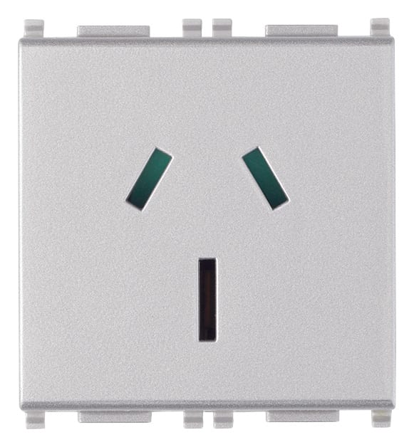 VIMAR SPA - VIW14262.SL PRESA SICURY 2P+T 15A AUSTRALIA SILVER